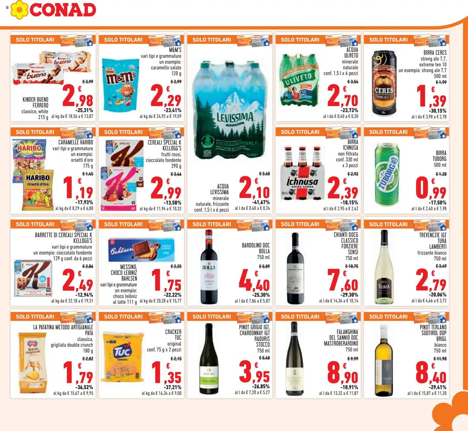 Volantino Conad del 11.02.2026 | Pagina: 19 | Prodotti: Cioccolato, Acqua, Crackers, Ceres