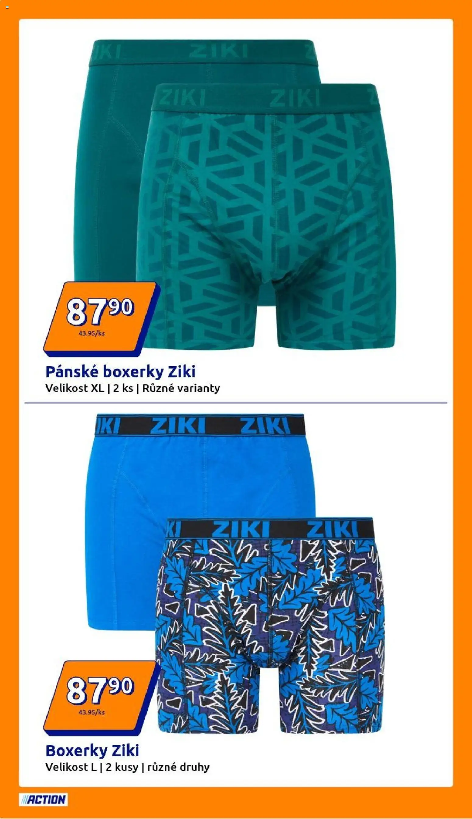 Action leták od 18.02.2026 | Strana: 2 | Produkty: Boxerky