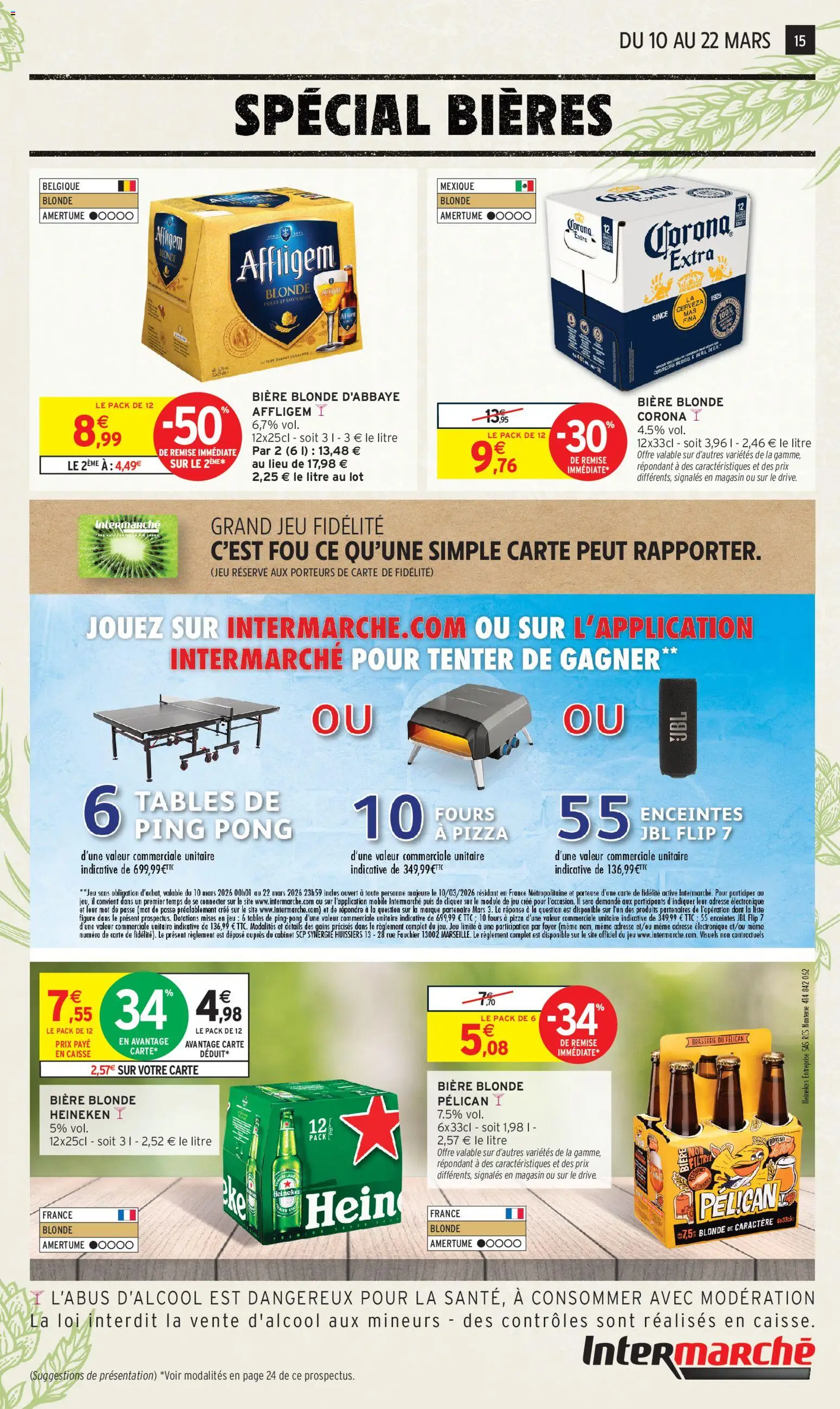 {H1} | Page: 15 | Produits: Bière blonde, Pizza, Bière, Heineken