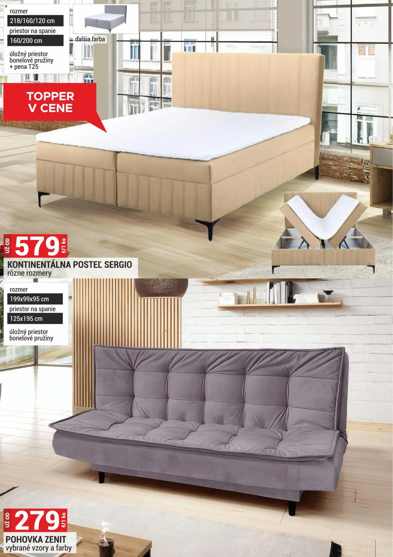 Nové Merkury Market akcie – leták je platný od 02.01.2026 | Strana: 14 | Produkty: Posteľ, Pohovka