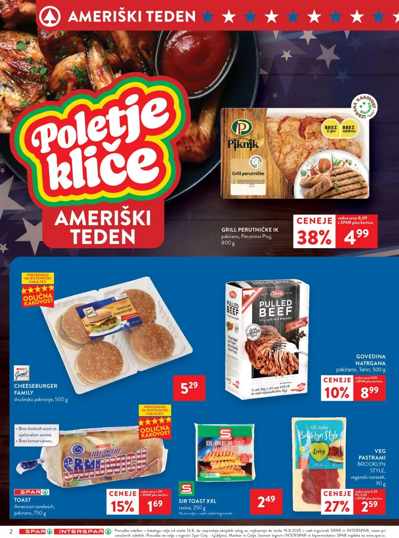 Spar katalog 33/25 │ velja od 13.08.2025 | Stran: 2 | Izdelki: Toast, Sir, Grill