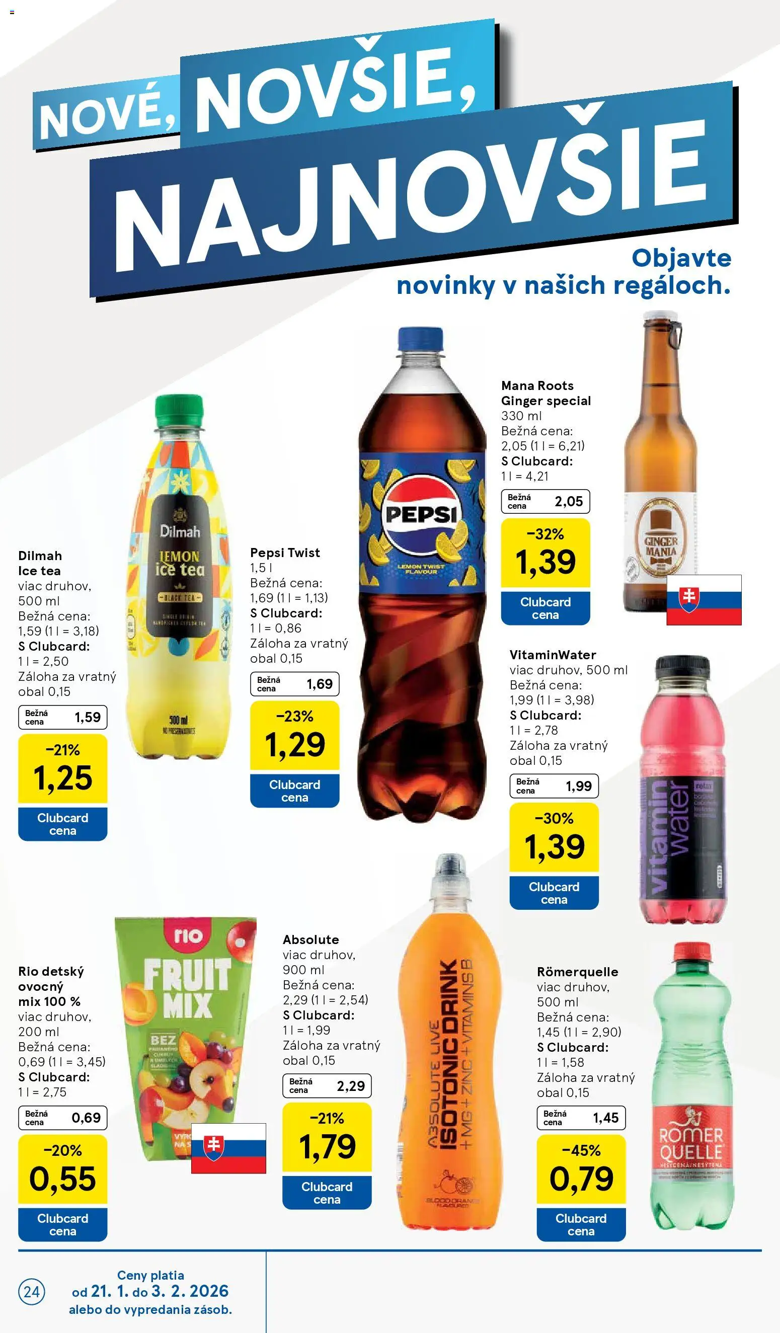 Nové Tesco akcie – leták je platný od 21.01.2026 | Strana: 24 | Produkty: Pepsi