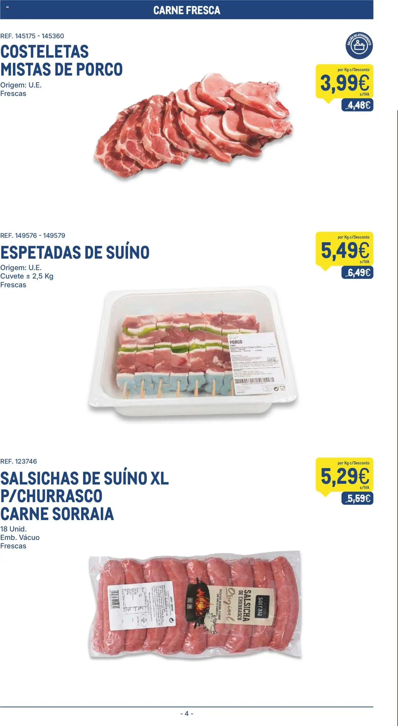 Makro folheto │ válido de 19.08.2025 | Página: 4 | Produtos: Salsicha, Carne