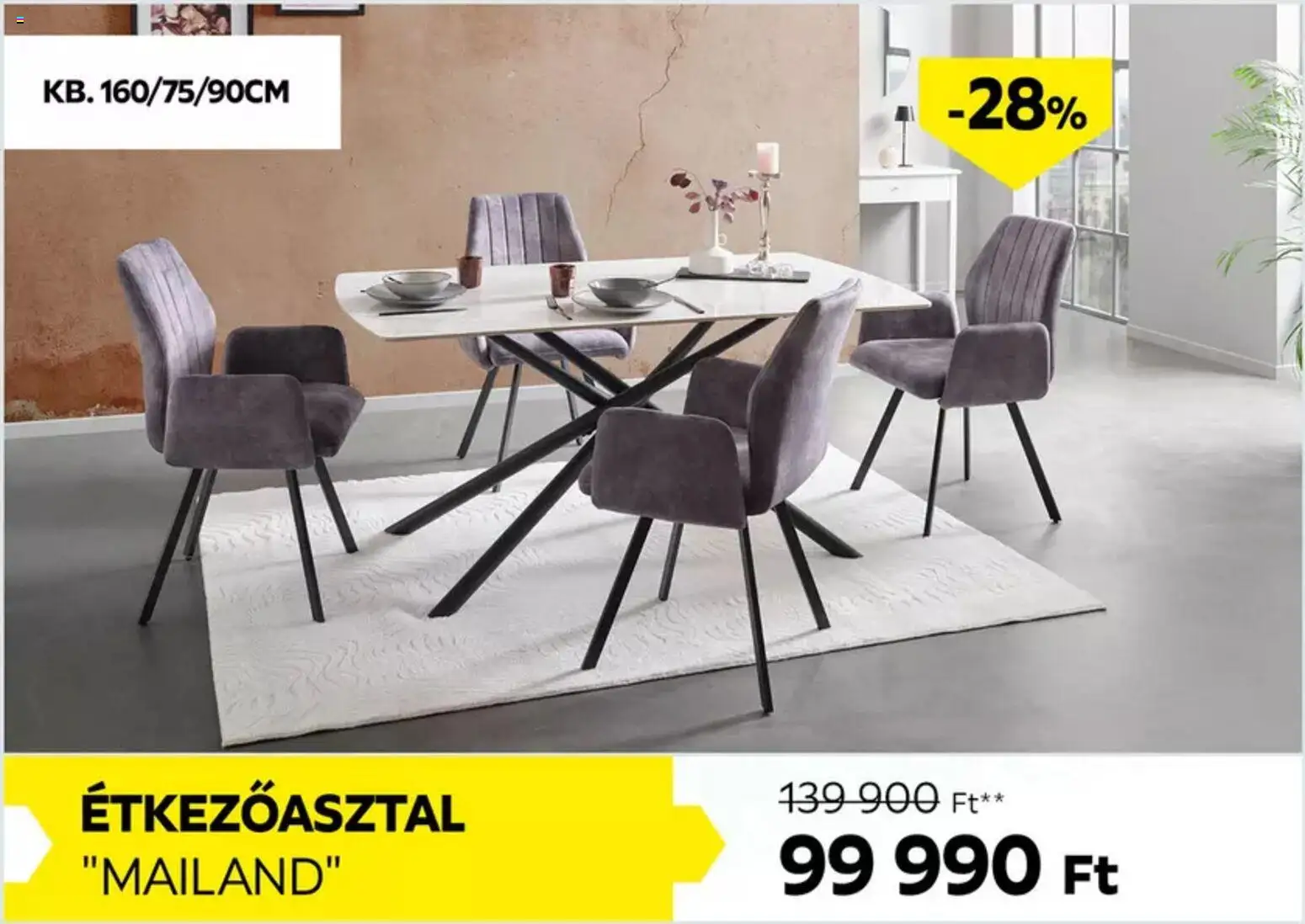 Möbelix akciós ujság - amely érvényes a következő dátumtól: 13.11.2025 | Oldal: 3 | Termékek: Étkezőasztal