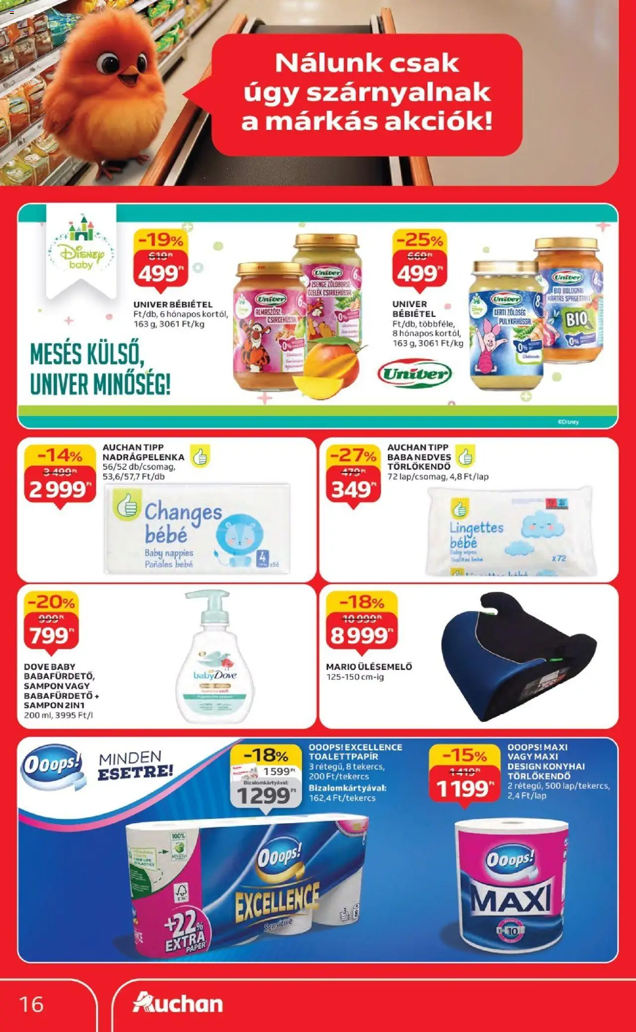 Auchan akciós ujság - amely érvényes a következő dátumtól: 18.09.2025 | Oldal: 16 | Termékek: Zöldborsó, Sampon, Zöldség, Bébiétel