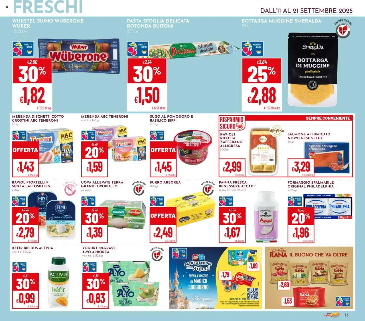Volantino Pan del 11.09.2025 | Pagina: 13 | Prodotti: Uova, Pasta sfoglia, Pomodoro, Sugo