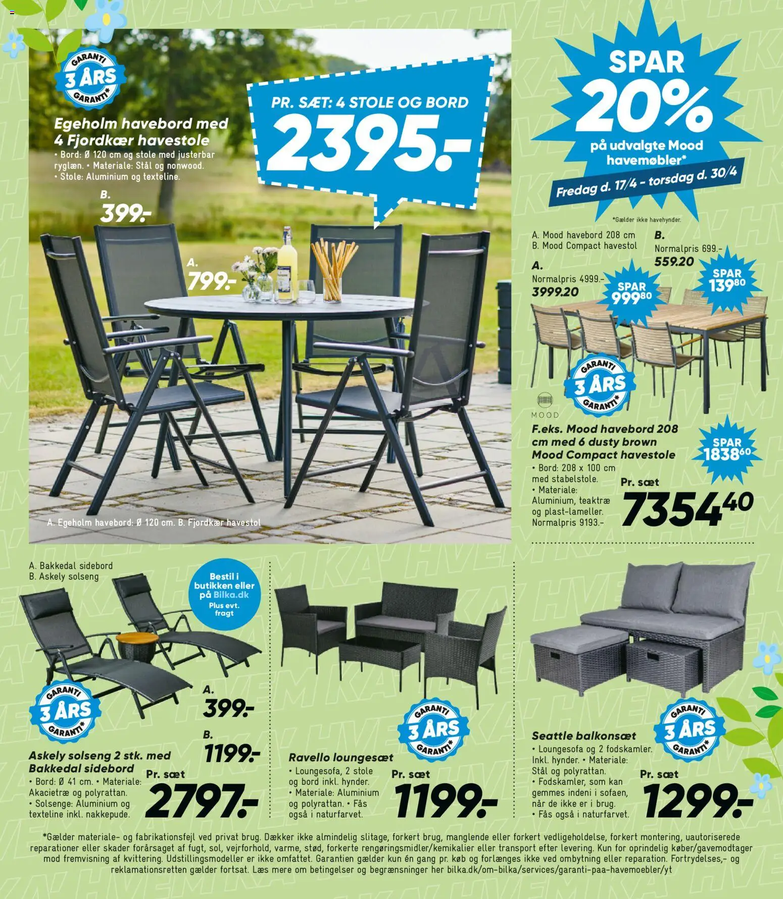 Bilka tilbudsavis – gyldig fra 17.04.2026 | Side: 13 | Produkter: Bord, Havestole, Loungesæt, Søm