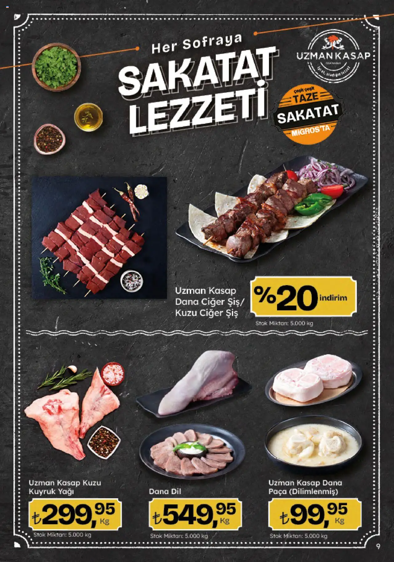 Migros Katalog - 5M Migroskop Dijital - 07.08.2025 tarihinden itibaren geçerlidir | Sayfa: 9 | Ürünler: Ciğer, Sakatat