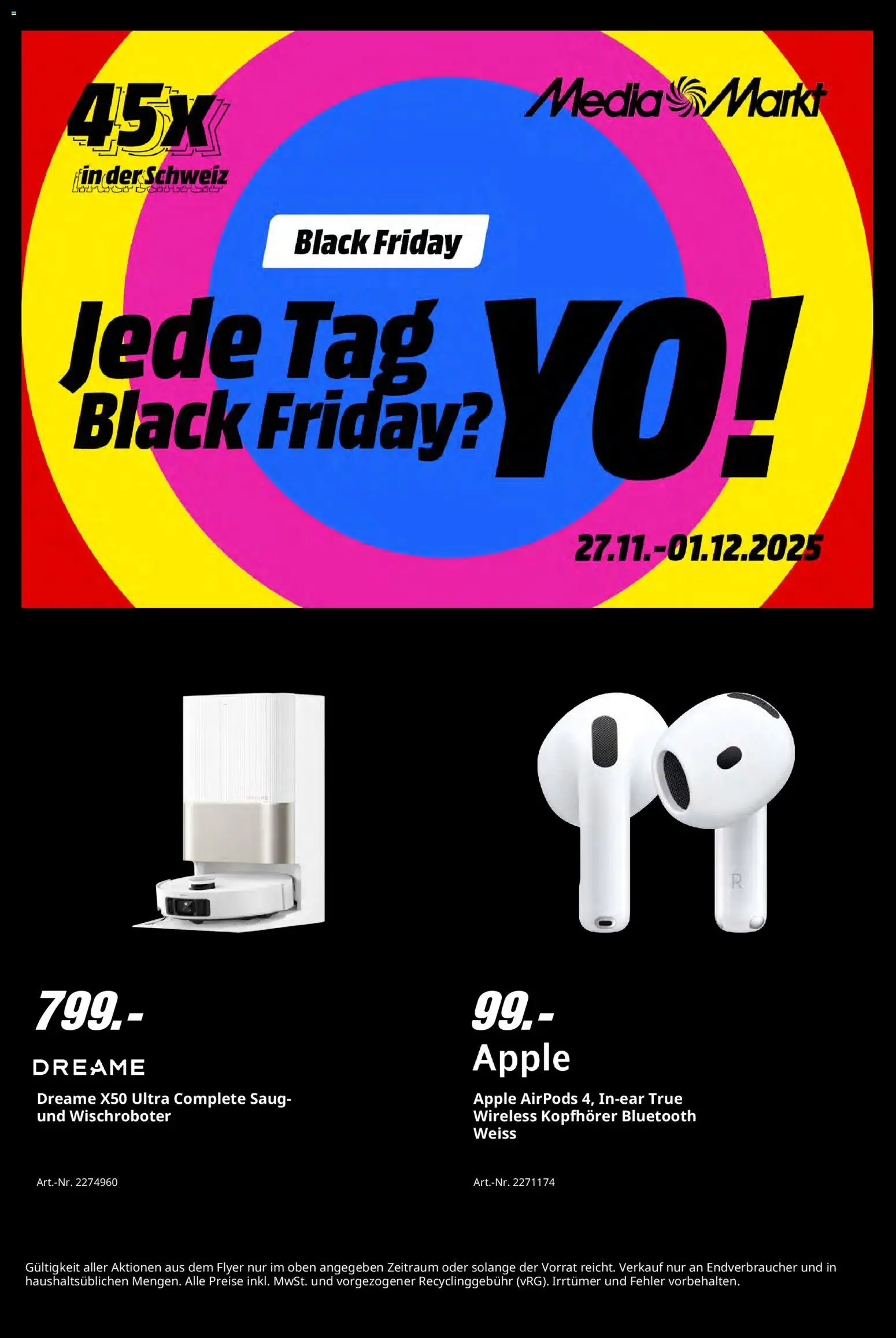 Media Markt - Black Friday – gültig ab 27.11.2025 | Seite: 1 | Produkte: Kopfhörer, Apple, Airpods