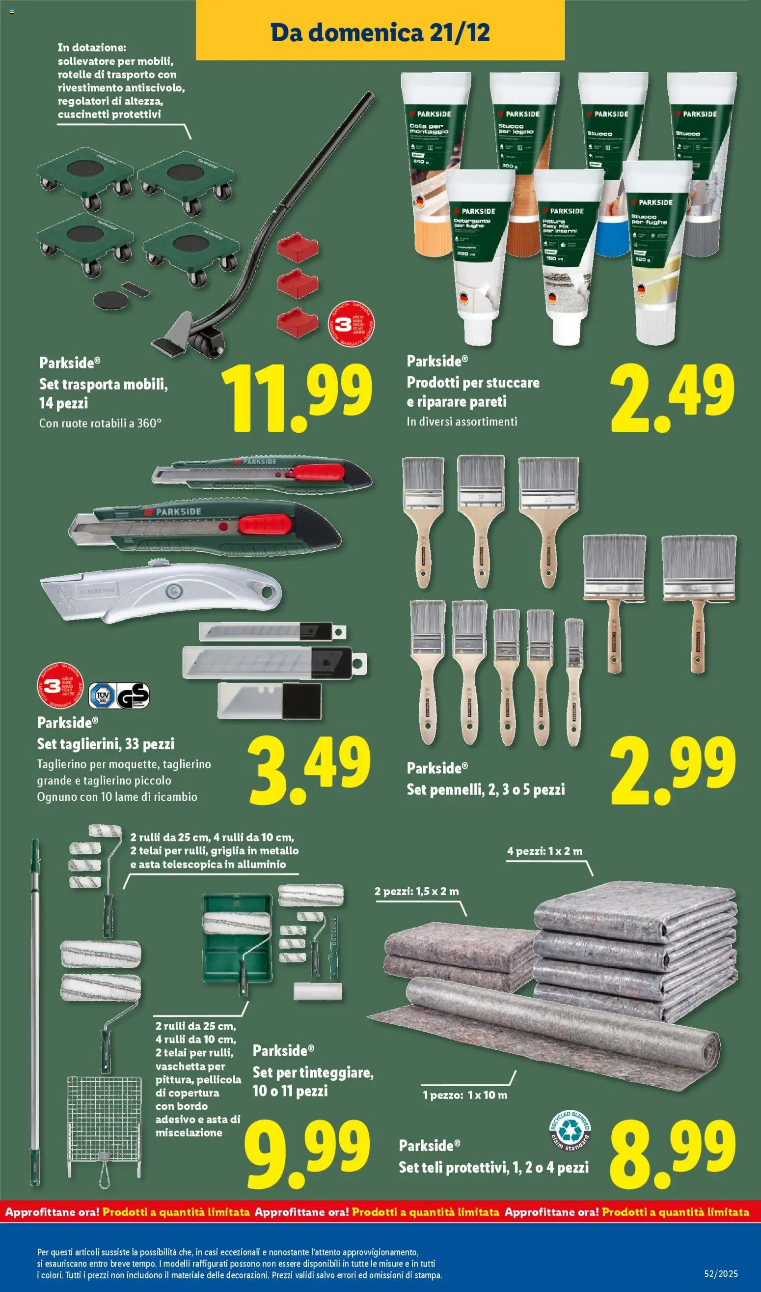 Volantino Lidl del 21.12.2025 | Pagina: 35 | Prodotti: Detergente, Pittura, Pellicola, Griglia