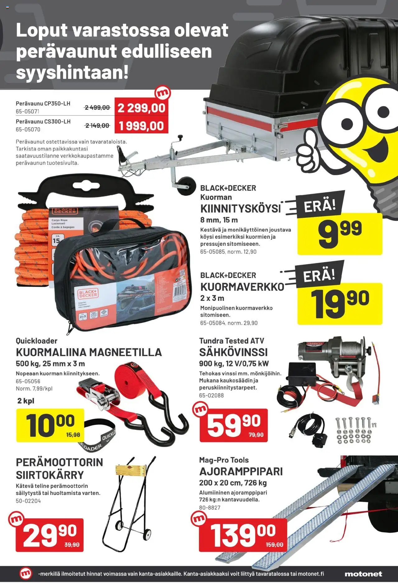 Motonet tarjoukset – voimassa 15.10.2025 alkaen | Sivu: 9 | Tuotteet: Kaukosäädin, Kuormaliina
