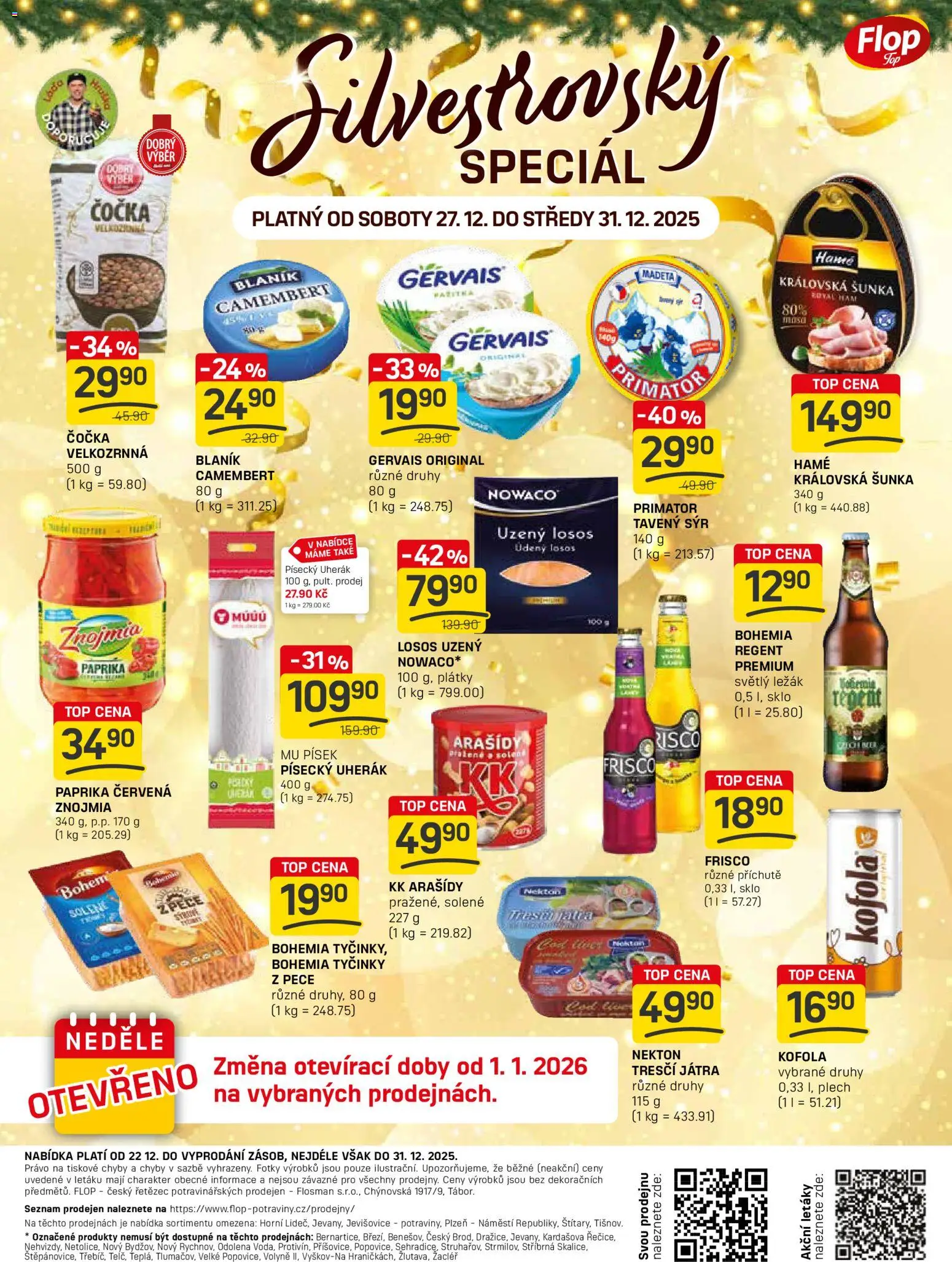 Flop leták - FlopTop od 22.12.2025 | Strana: 12 | Produkty: Šunka, Tyčinky, Losos, Paprika červená