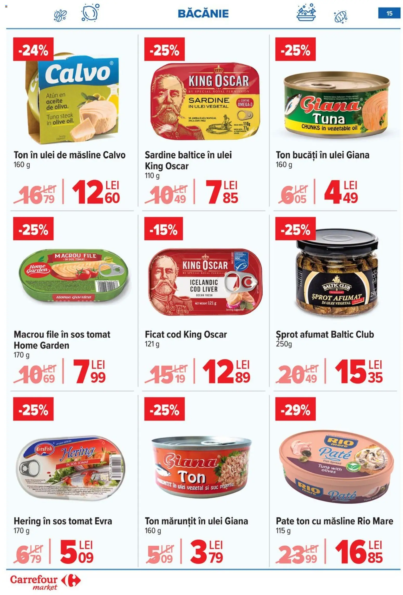 Noul catalog Carrefour – valabil de la 18.03.2026 | Pagină: 18 | Produse: Pate, Măsline, Suc, Sos