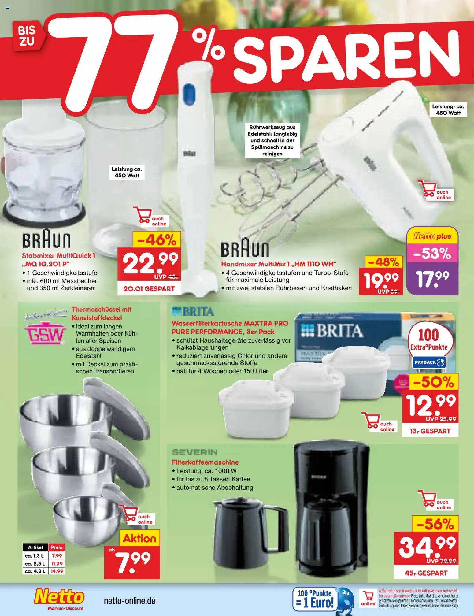 Netto Marken-Discount Prospekt 	 – gültig ab 30.03.2026 | Seite: 34 | Produkte: Kaffee, Handmixer, Filterkaffeemaschine, Stabmixer
