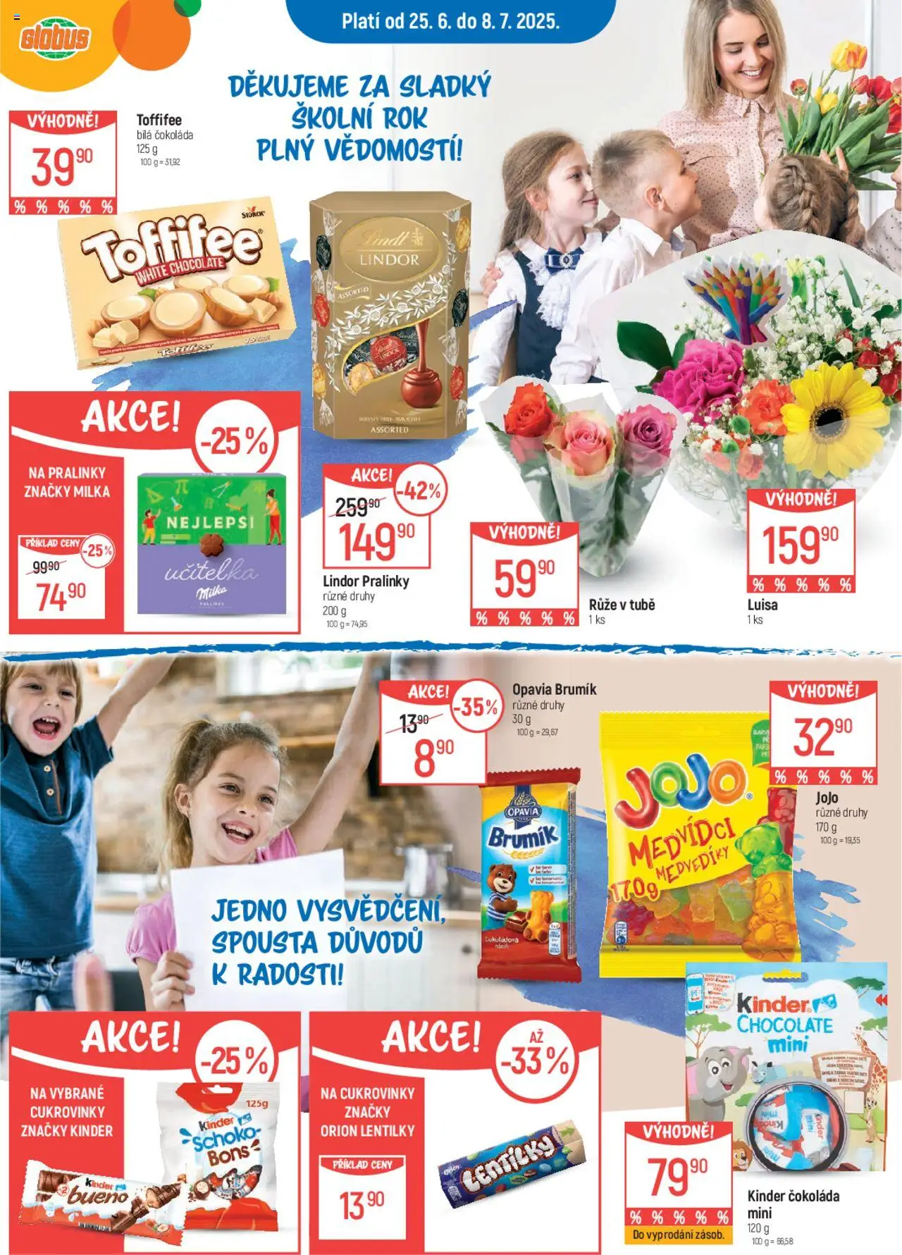 Globus leták od 25.06.2025 | Strana: 13 | Produkty: Globus, Toffifee, Bílá čokoláda, Brumik
