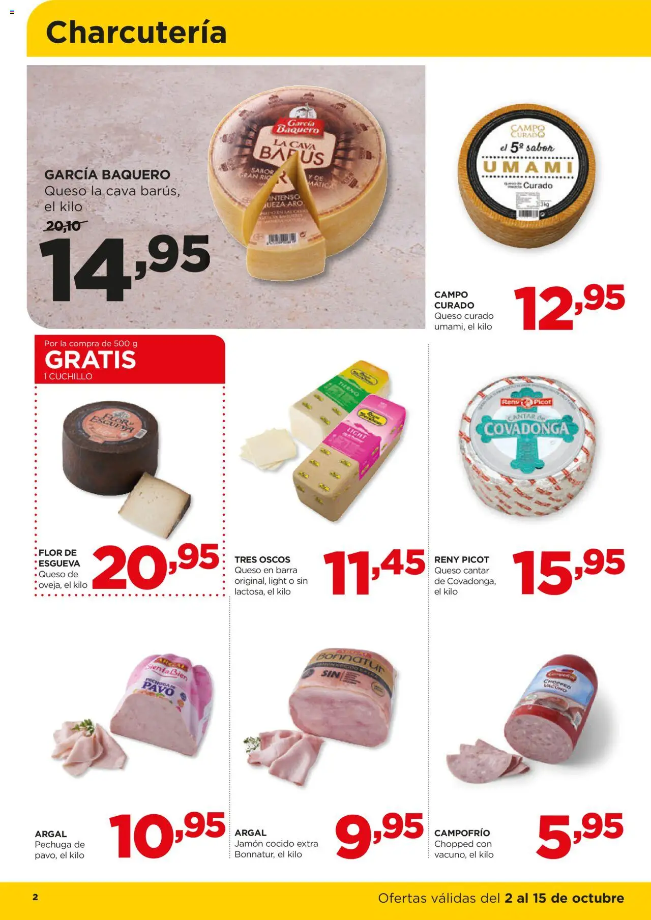 Alimerka folleto Asturias │ válido desde el 02.10.2025 | Página: 2 | Productos: Queso, Jamón, Jamón cocido