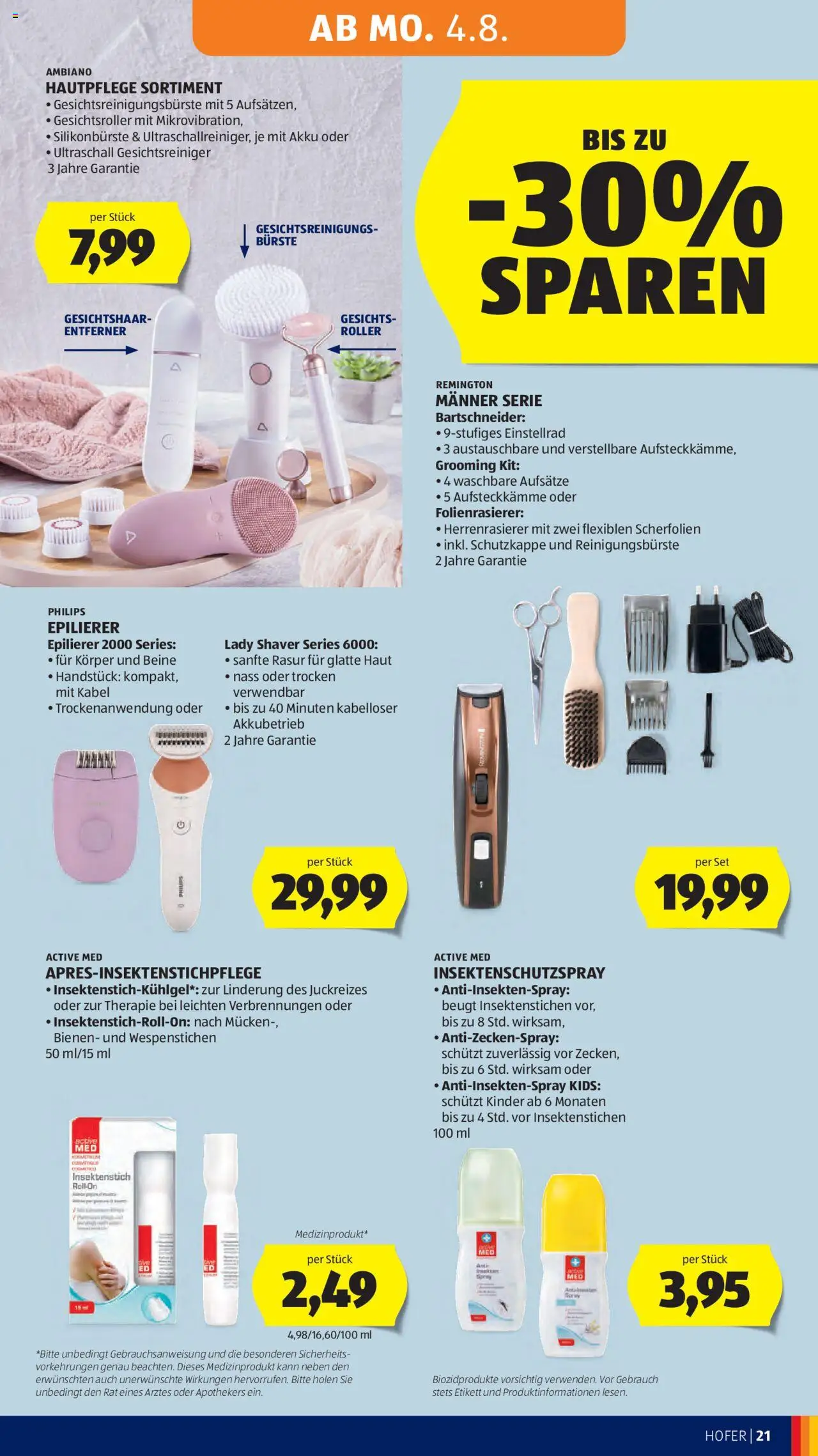 Hofer Flugblatt gültig ab 01.08.2025 | Seite: 25 | Produkte: Kabel, Epilierer, Bürste