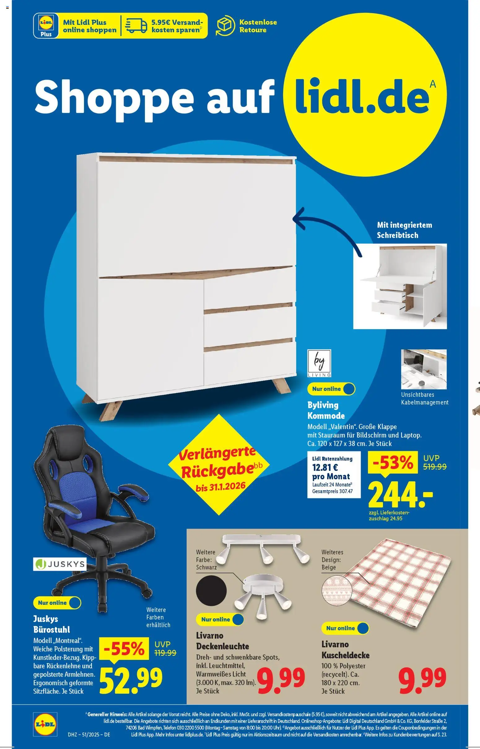 Lidl - Prospekt – gültig ab 15.12.2025 | Seite: 2 | Produkte: Kommode, Bad, Bildschirm, Telefon