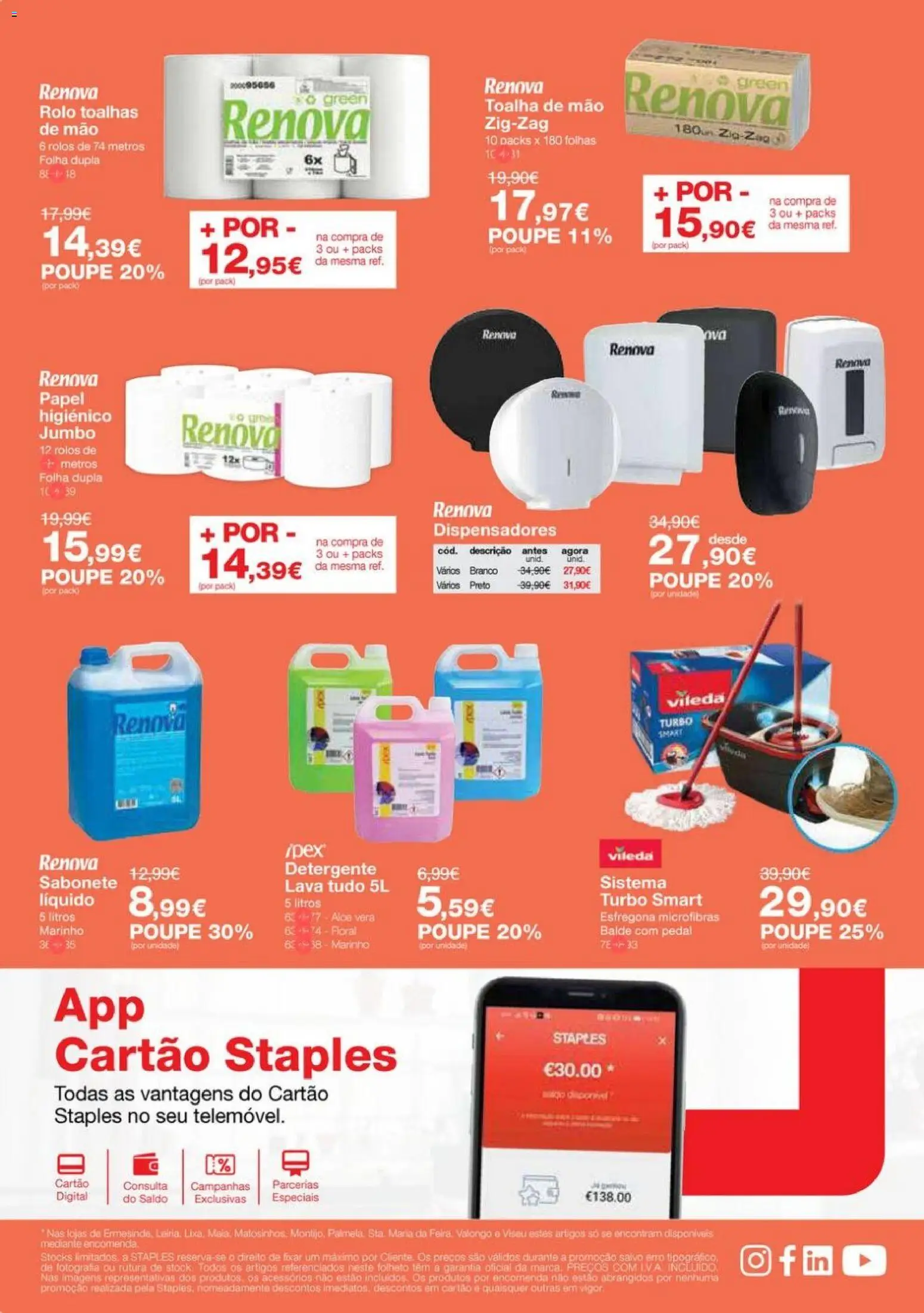 Staples - Folheto Regresso ao Escritório 2026 │ válido de 05.01.2026 | Página: 36 | Produtos: Balde, Papel higiénico, Detergente, Sabonete