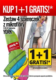 Pogląd oferty "Prim Market Promocja - 4x Ścierka Z Mikrofibry York" - ważna od 18.12.2025