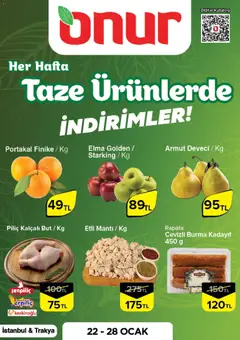 22.01.2026 tarihinden itibaren geçerli olan Onur Market kataloğu önizlemesi