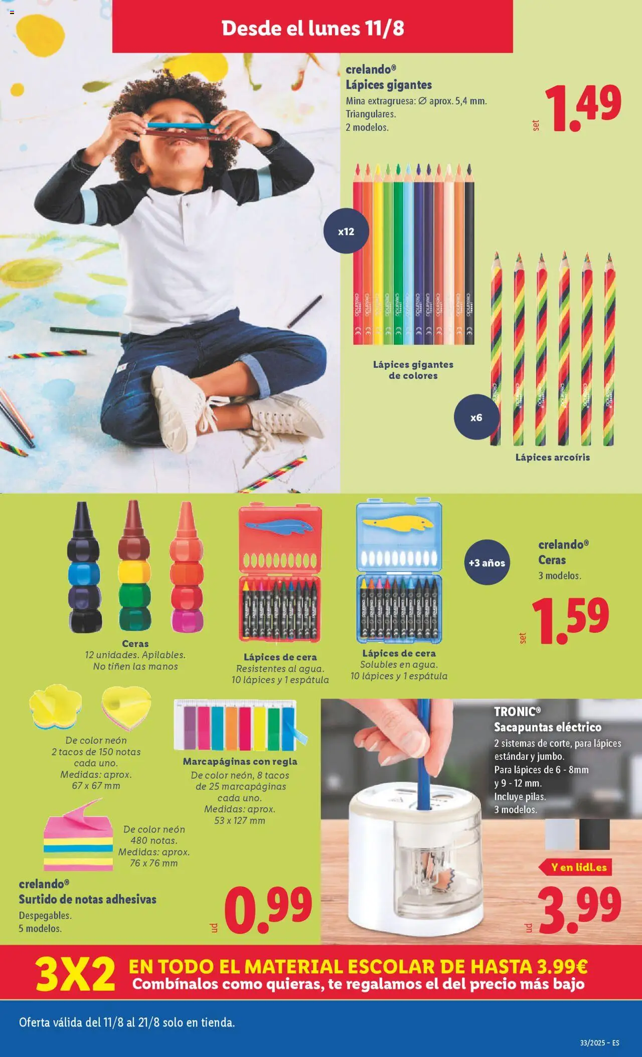 Lidl catálogo de bazar MAD │ válido desde el 11.08.2025 | Página: 5 | Productos: Tacos, Té, Sacapuntas
