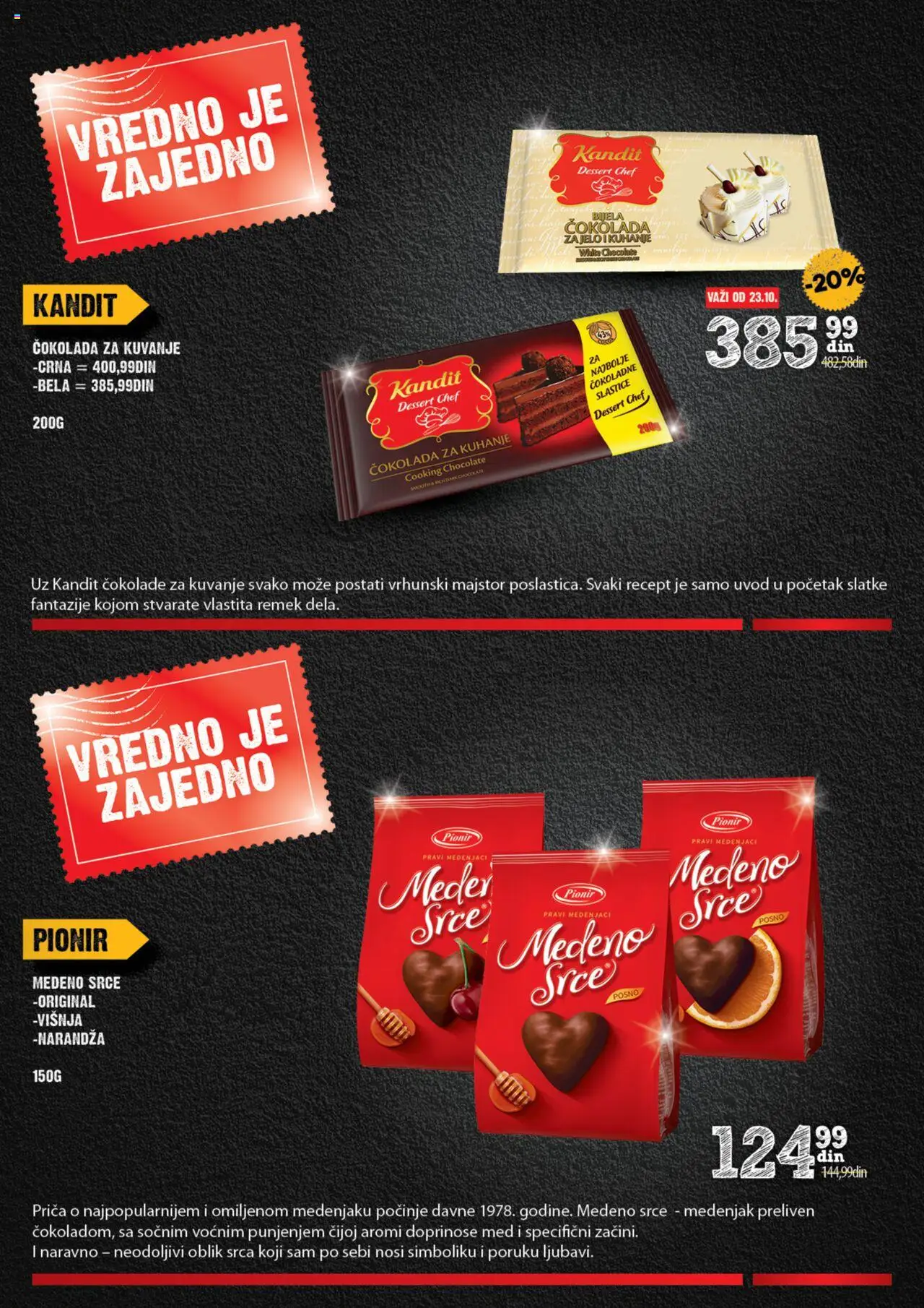 Idea katalog - važi od 16.10.2025 | Strana: 19 | Proizvode: Čokolada za kuvanje, Medenjaci, Čokolada, Med