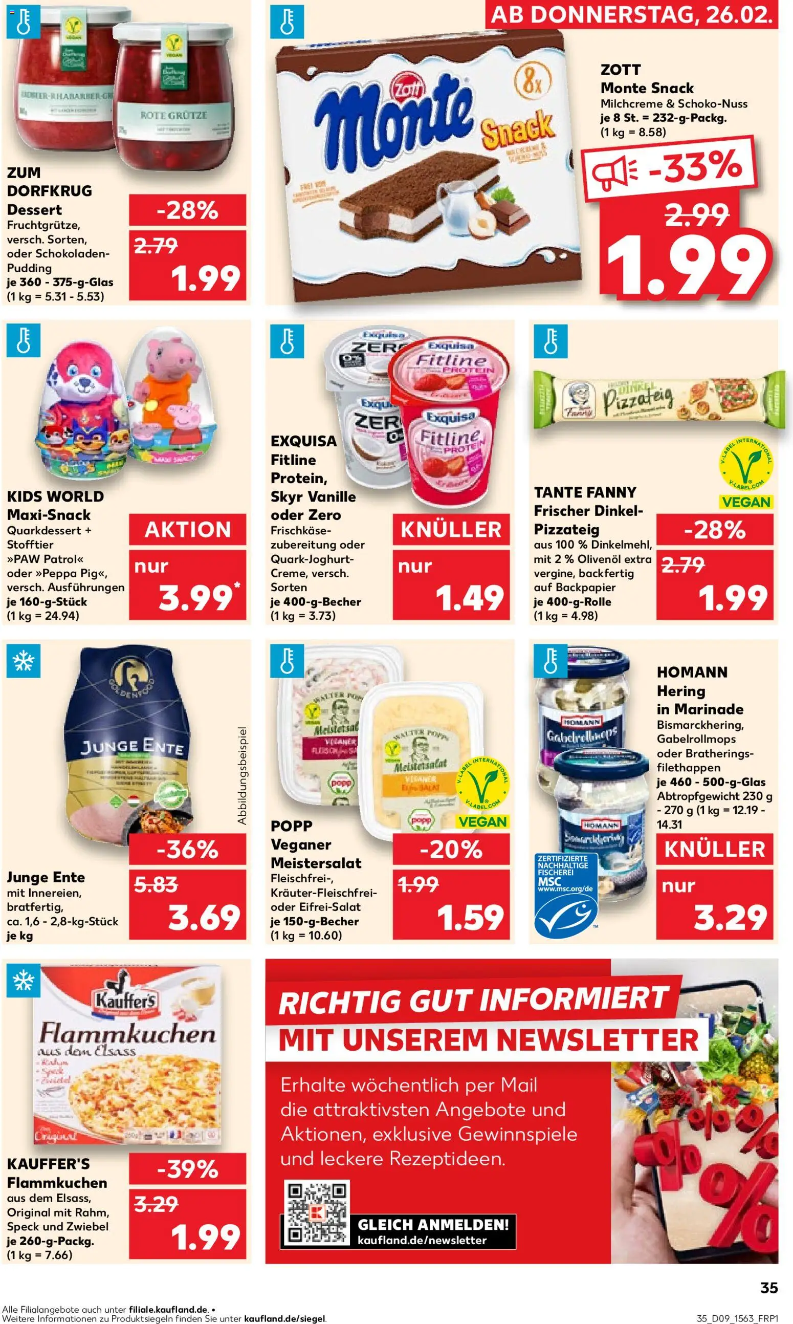 Kaufland prospekt Hamburg	 – gültig ab 26.02.2026 | Seite: 35 | Produkte: Olivenol, Pudding, Exquisa, Frischkase