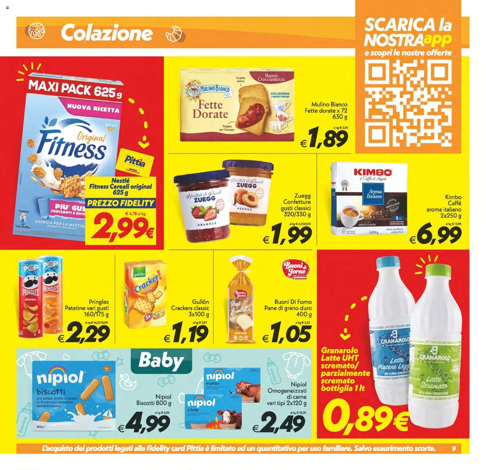 Volantino SuperConveniente del 28.04.2026 | Pagina: 9 | Prodotti: Pane, Cereali, Patatine, Crackers