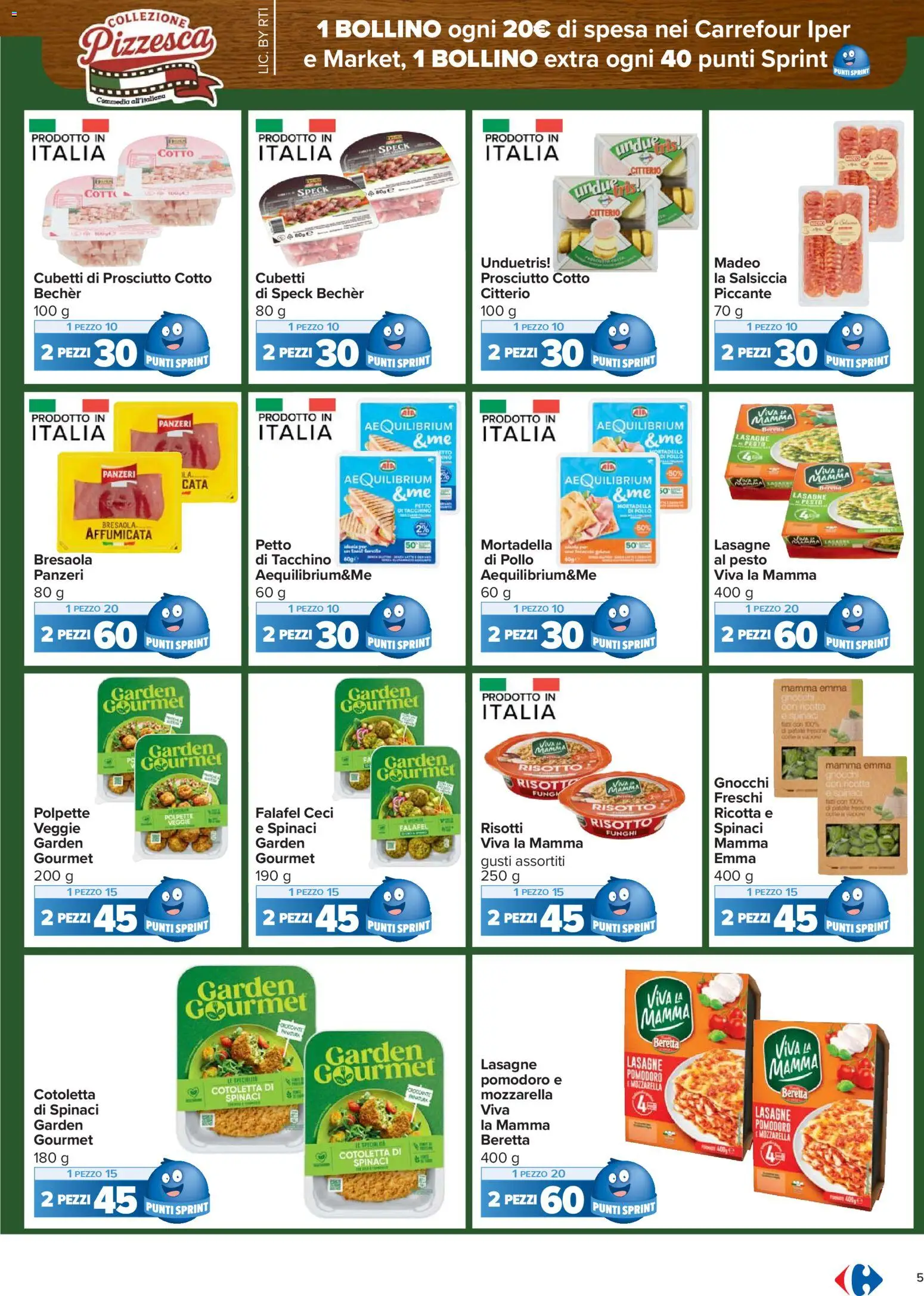 Volantino Carrefour del 06.02.2026 | Pagina: 5 | Prodotti: Prosciutto Cotto, Tacchino, Prosciutto, Spinaci