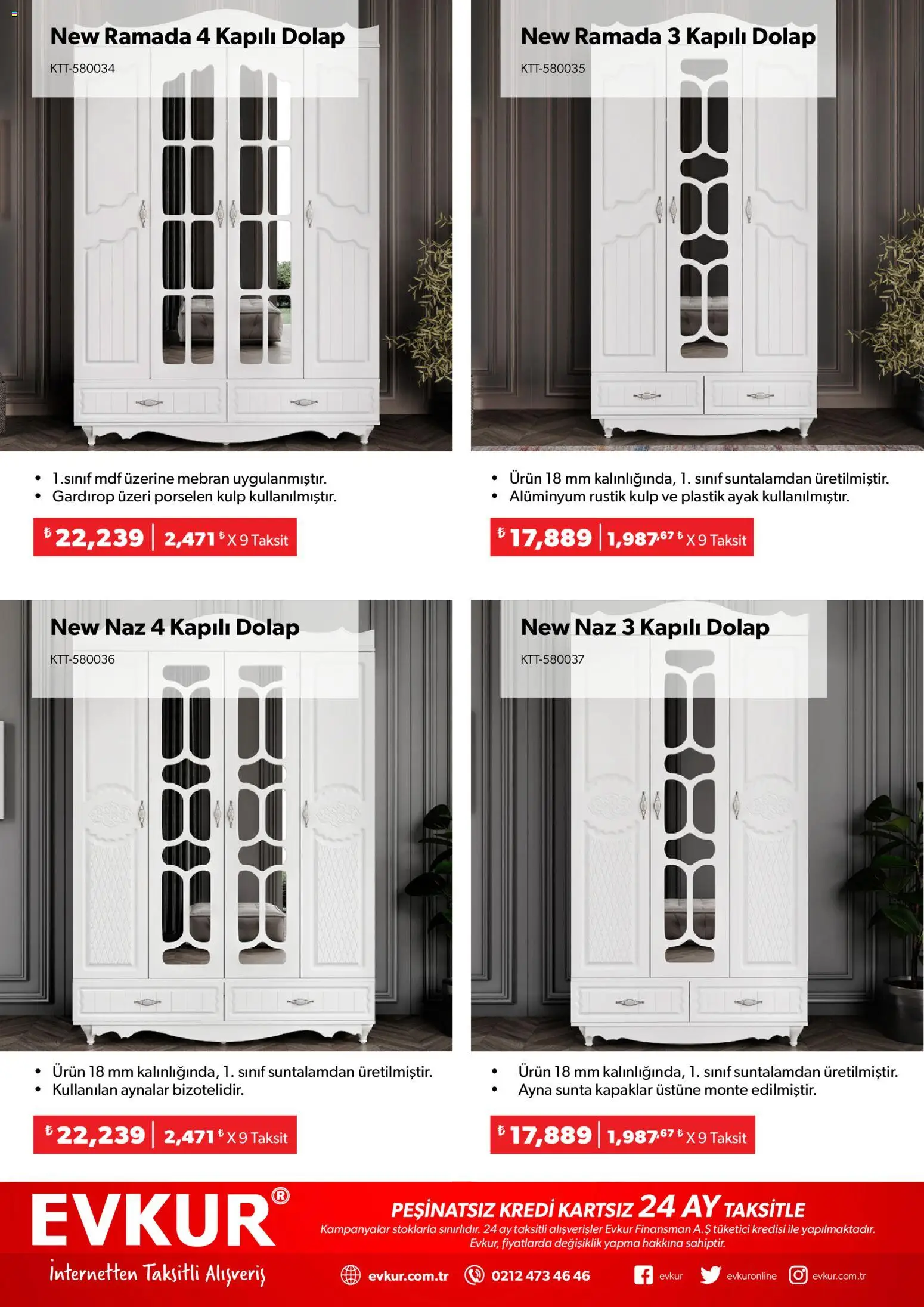 Evkur Katalog - 01.11.2025 tarihinden itibaren geçerlidir | Sayfa: 13 | Ürünler: Ayna, Gardırop, Aynalar