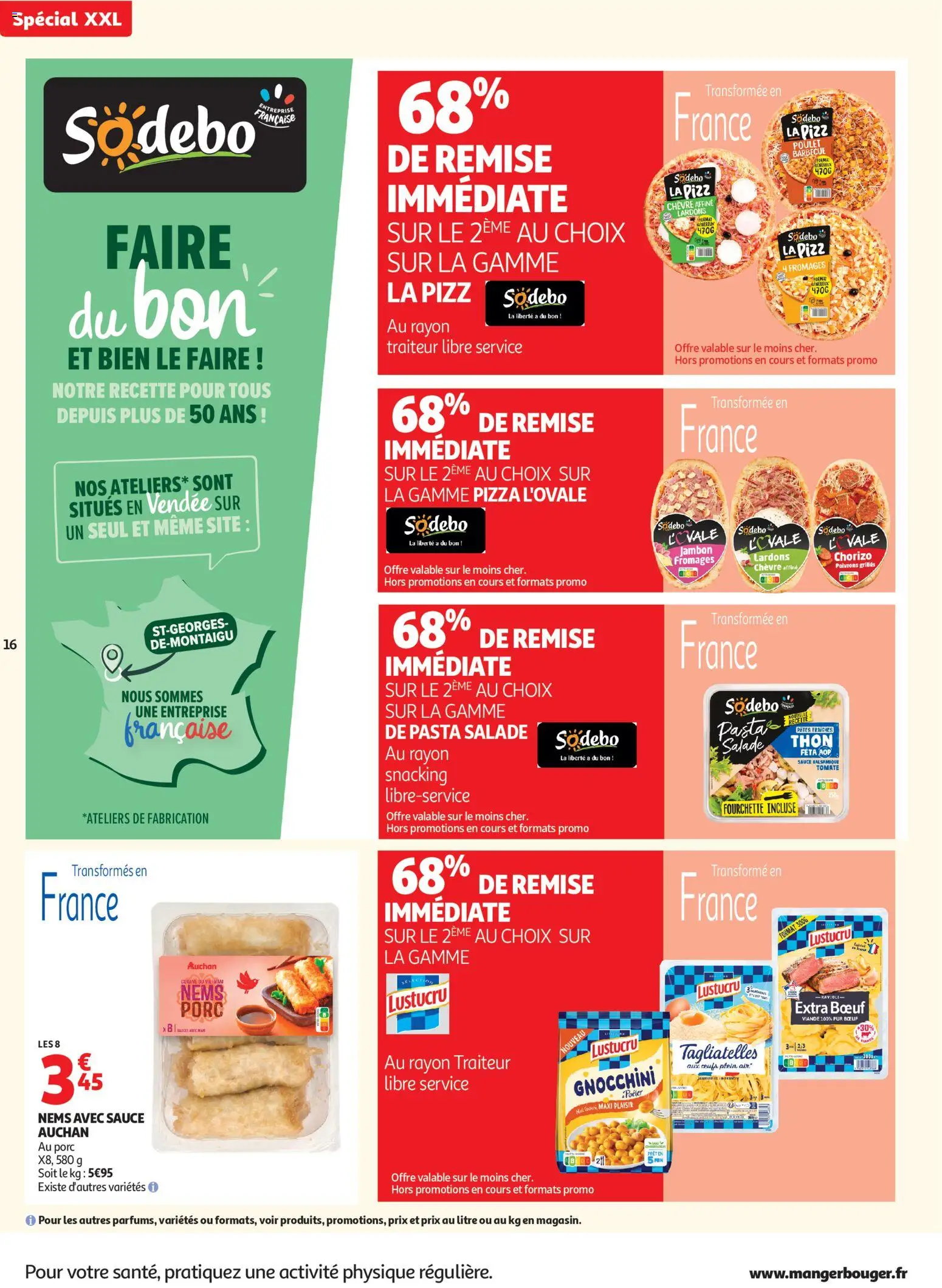 {H1} | Page: 16 | Produits: Salade, Miel, Pizza, Porc
