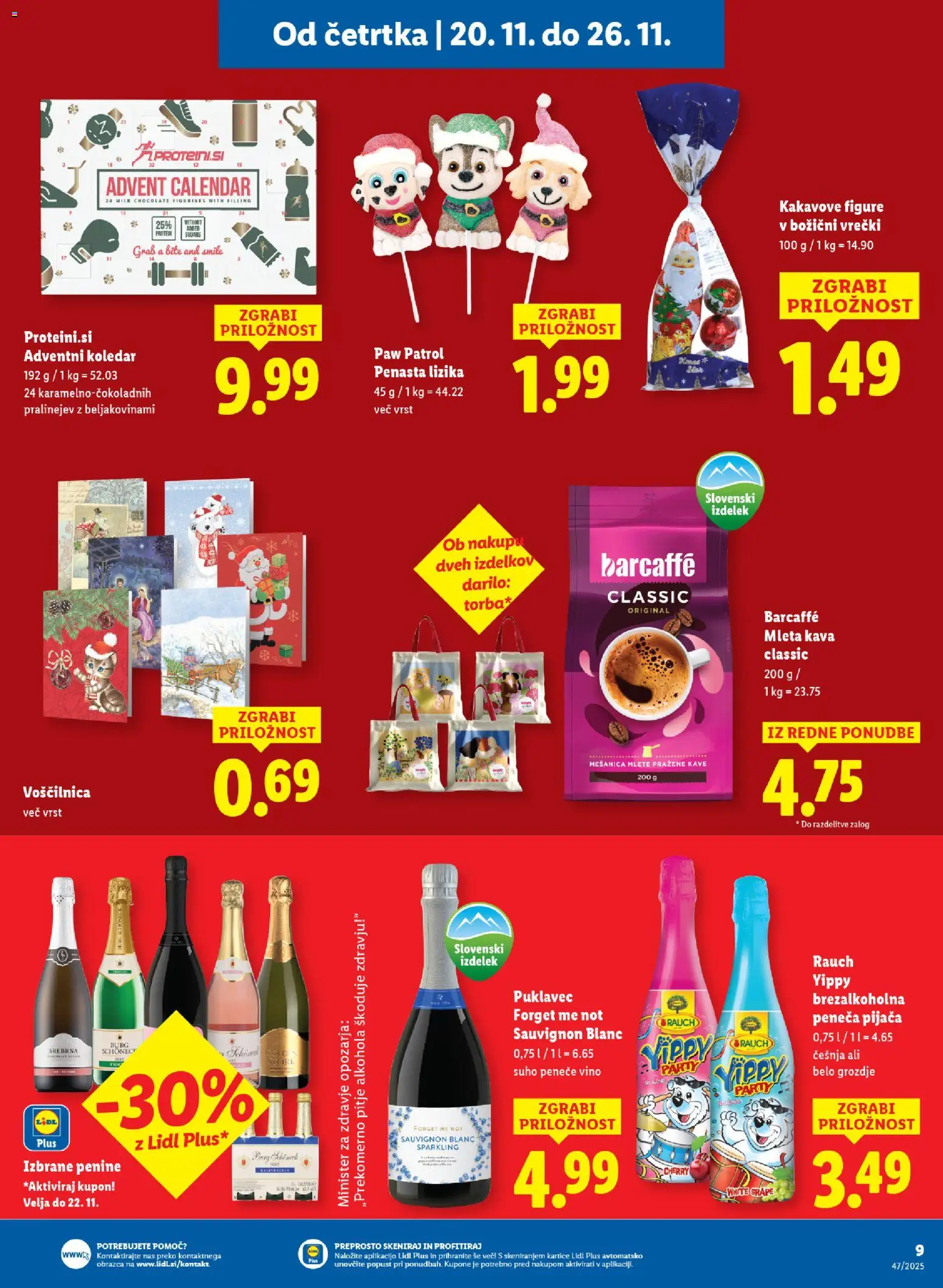 Novi Lidl katalog ponudbe – veljaven od 24.11.2025 | Stran: 11 | Izdelki: Grozdje, Kava, Vino