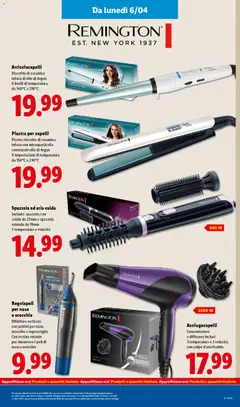 Anteprima del volantino Piastra per capelli, Piastre rivestite di ceramica infuse con microparticelle contenenti olio di Argan 9 impostazioni di temperatura da 150°C a 230°C valido a partire dal 30.03.2026 | Pagina: 63