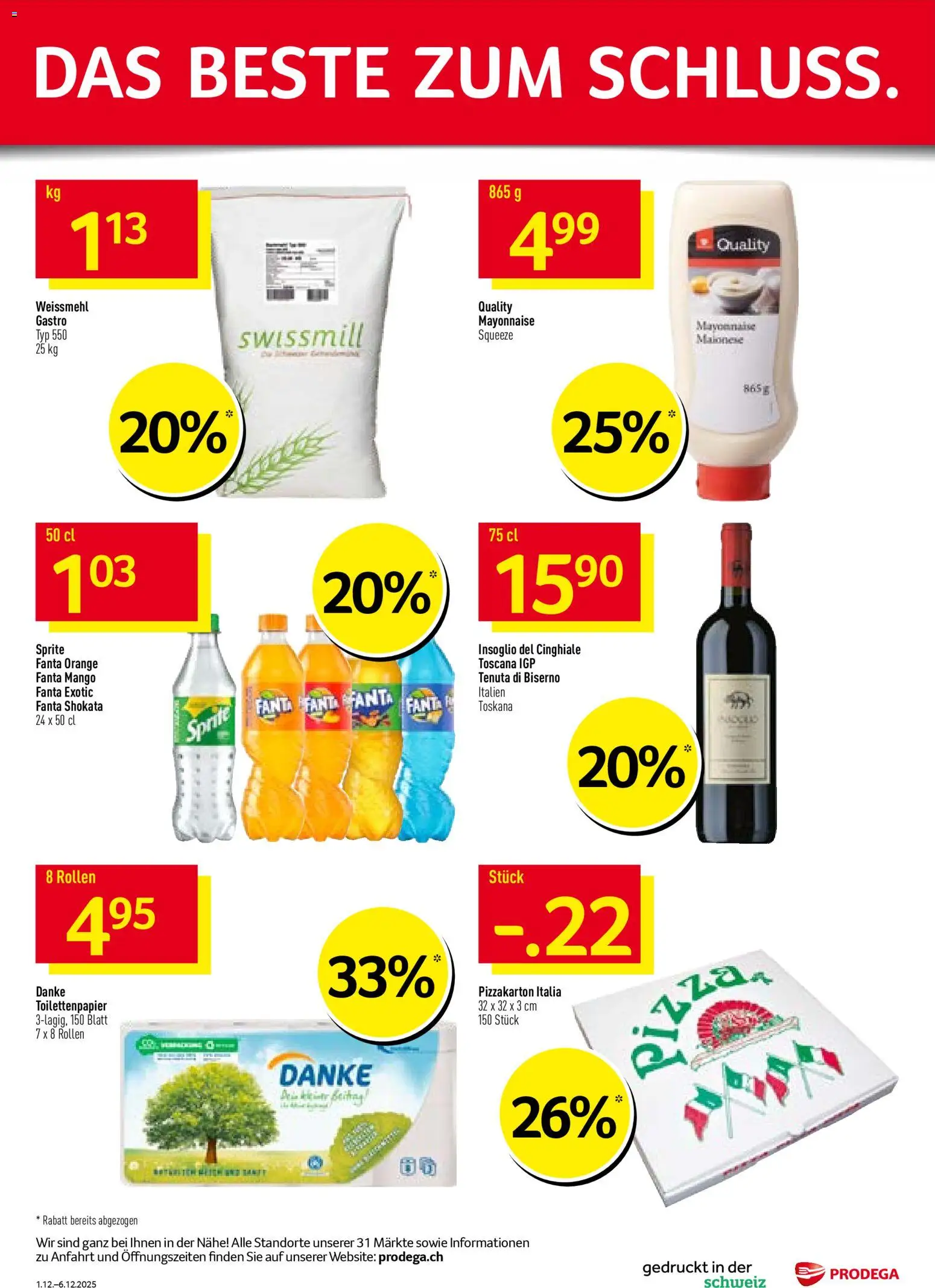Prodega Aktionen – gültig ab 01.12.2025 | Seite: 44 | Produkte: Fanta, Mango, Mayonnaise, Toilettenpapier