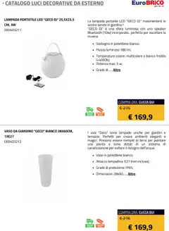 Volantino Eurobrico del 23.07.2025 | Pagina: 7 | Prodotti: Speaker, Vaso, Lampada, Terra