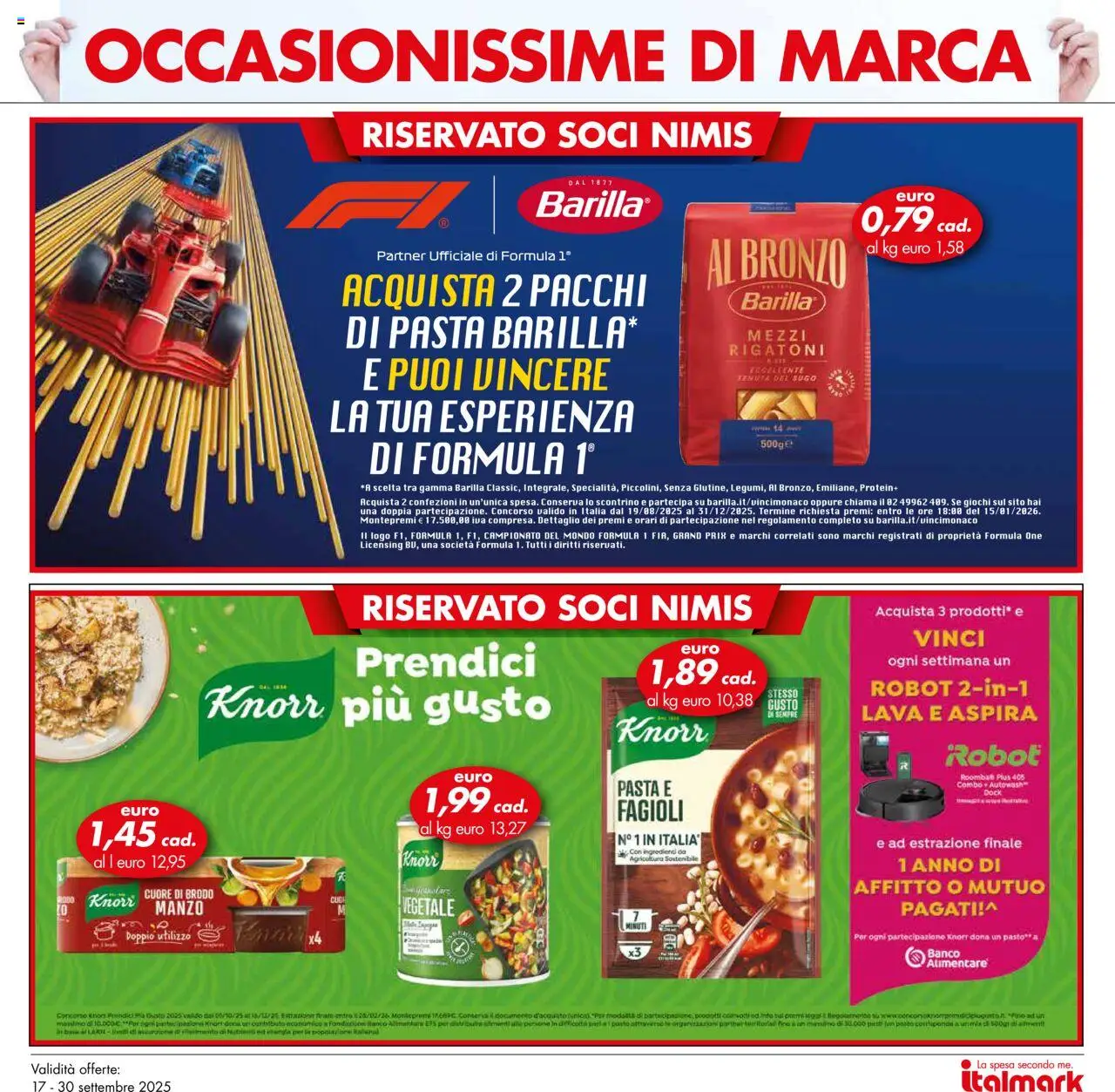 Volantino Italmark del 17.09.2025 | Pagina: 3 | Prodotti: Manzo, Fagioli, Pasta, Robot