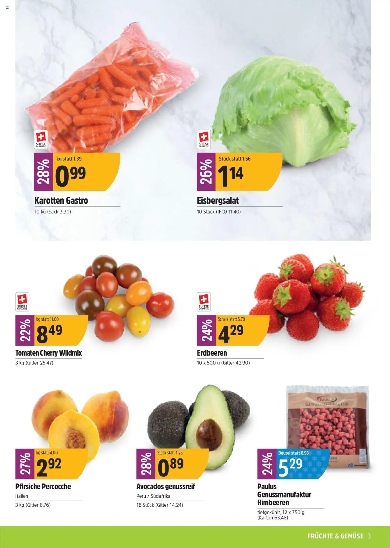 TopCC Aktionen ab 18.08.2025 | Seite: 3 | Produkte: Tomaten, Gemüse, Erdbeeren, Früchte