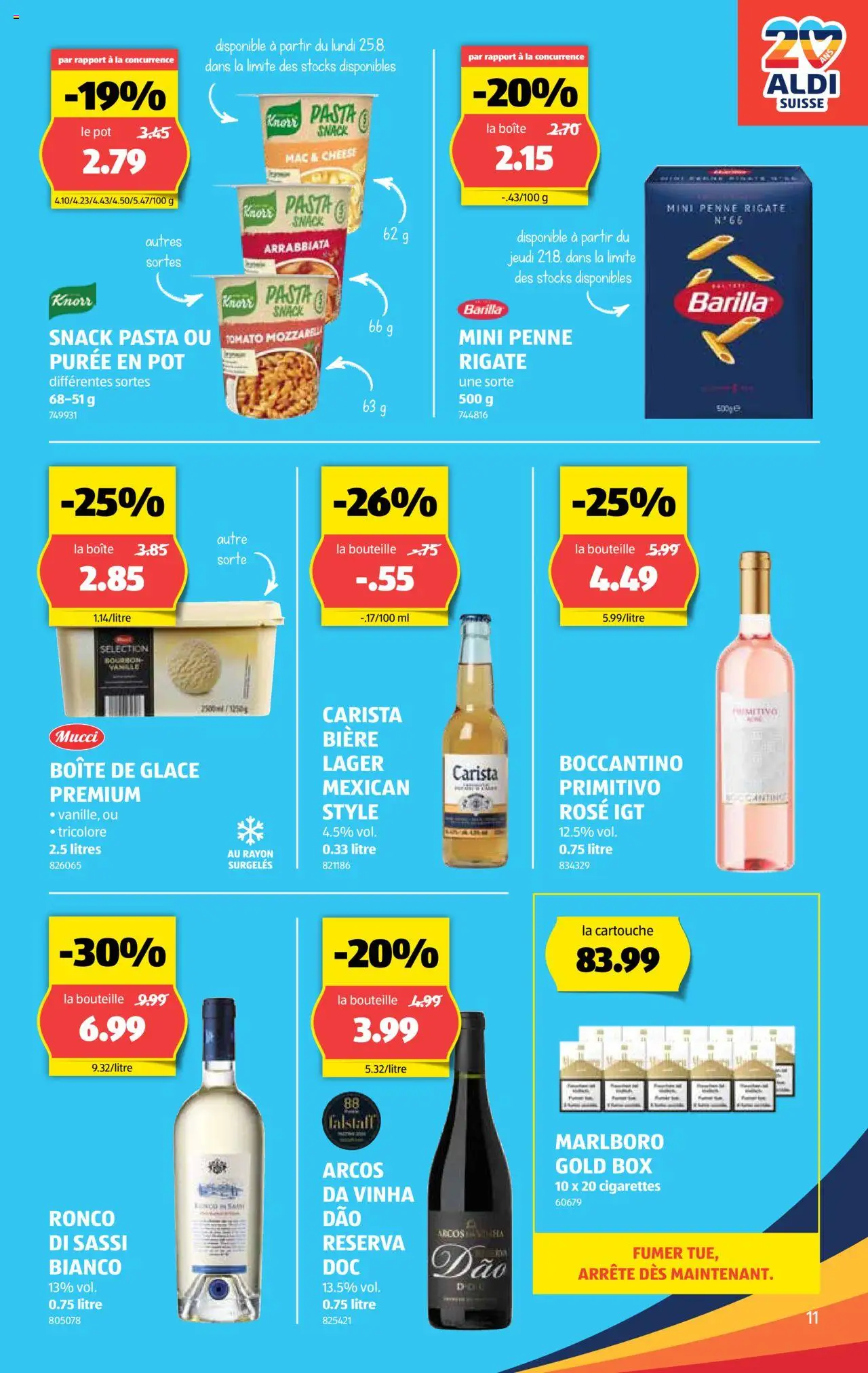 Aldi Prospectus ab 21.08.2025 | Seite: 12 | Produkte: Box, Barilla, Glace, Pasta