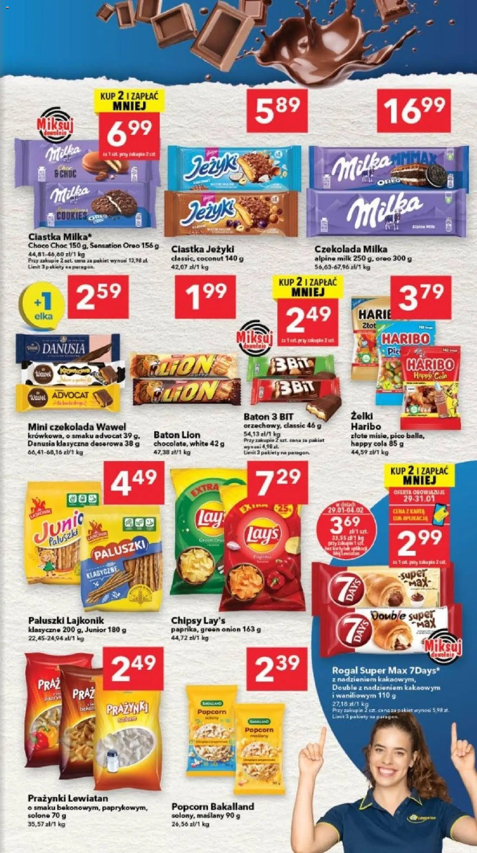Lewiatan gazetka - Szczecin od 29.01.2026 | Strona: 5 | Produkty: Chipsy, Milka, Czekolada, Ciastka
