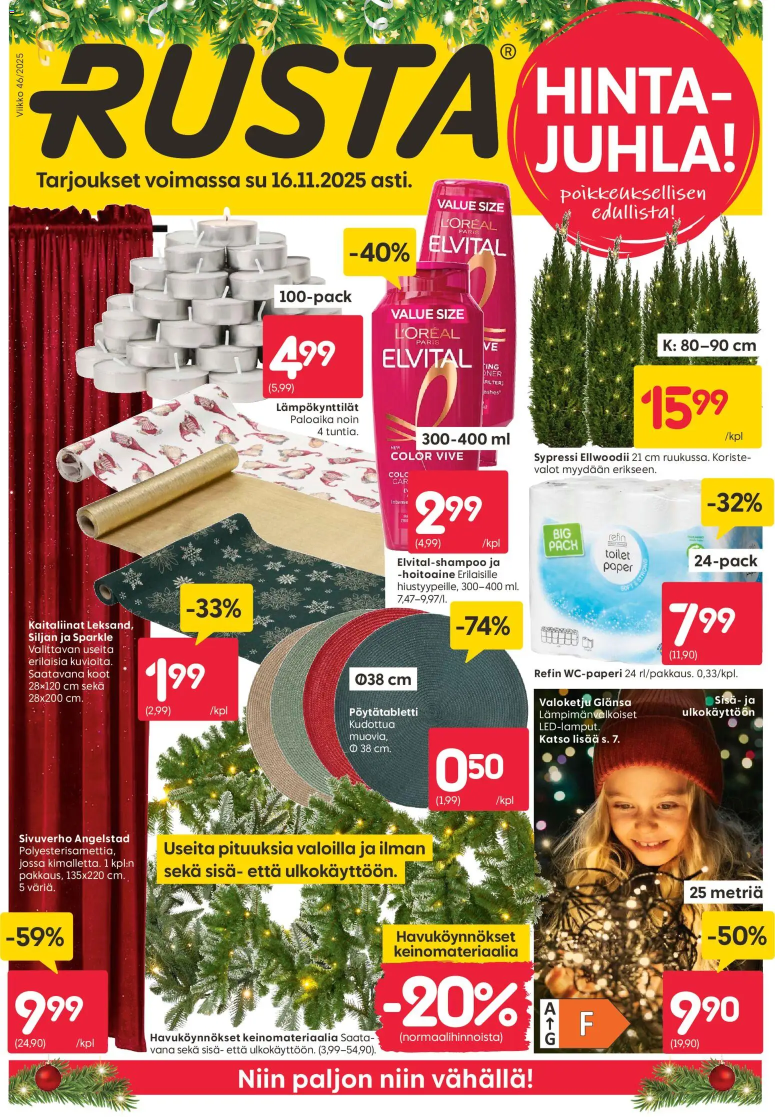 Rusta tarjoukset – voimassa 10.11.2025 alkaen | Sivu: 1 | Tuotteet: Hoitoaine