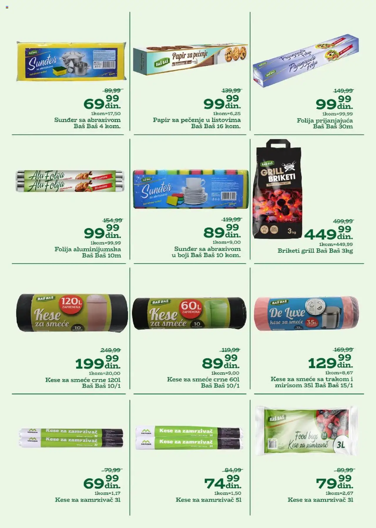 Univerexport katalog - važi od 08.07.2025 | Strana: 15 | Proizvode: Papir za pečenje, Zamrzivač, Kese za zamrzivač
