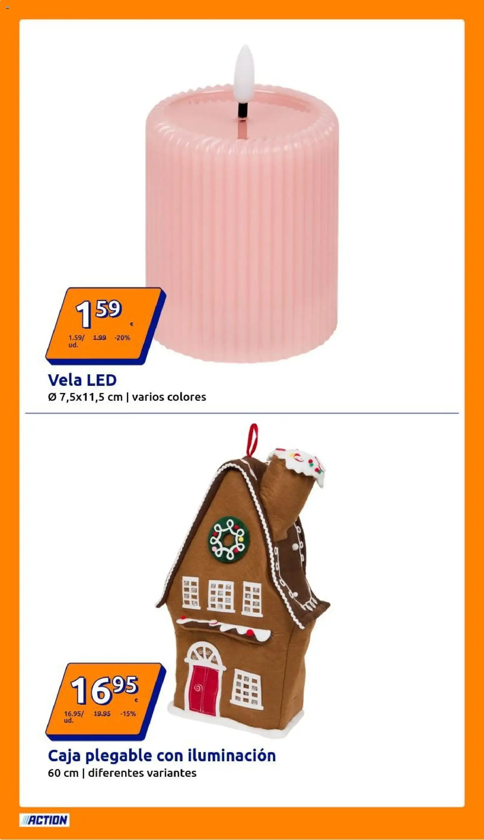Action - Action ES week 44 2025 │ válido desde el 29.10.2025 | Página: 28 | Productos: Vela, Galette de chaise, Caja