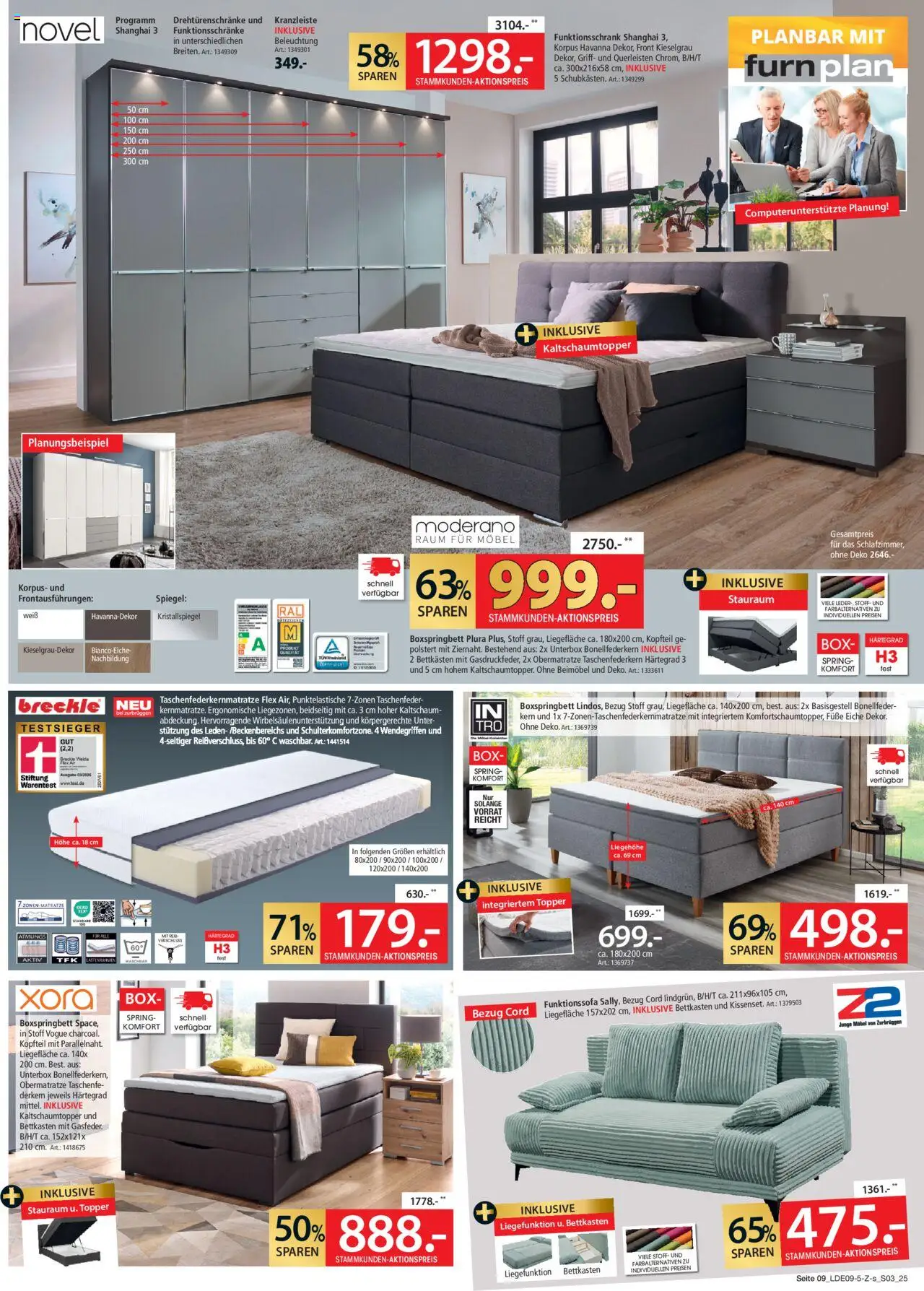 Zurbrüggen  Prime Shopping Week – gültig ab 15.09.2025 | Seite: 9 | Produkte: Boxspringbett, Topper, Box, Spiegel