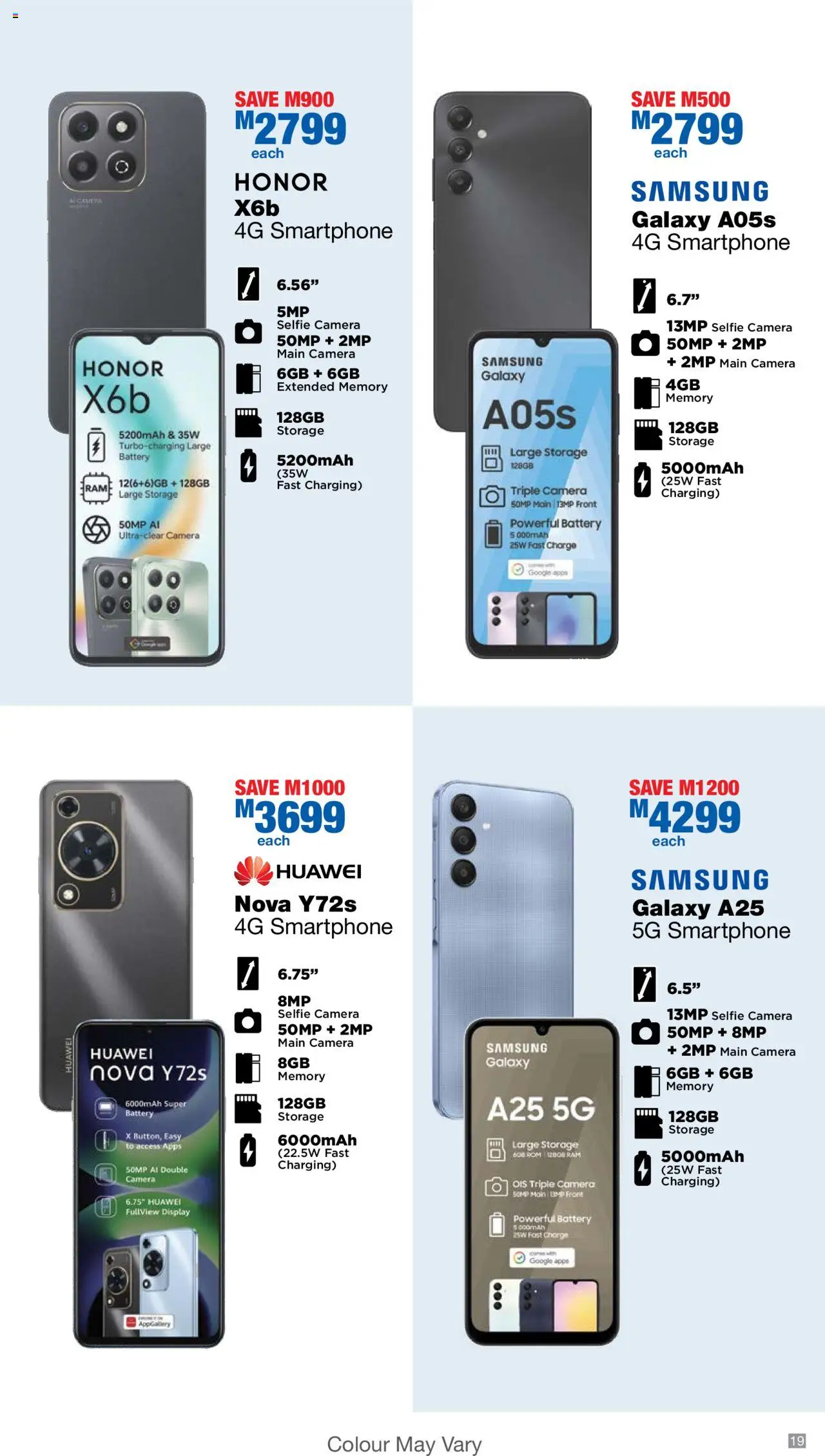 New OK Furniture catalogue – valid from 06.10.2025 | Page: 19 | Products: Smartphone, Camera, Battery