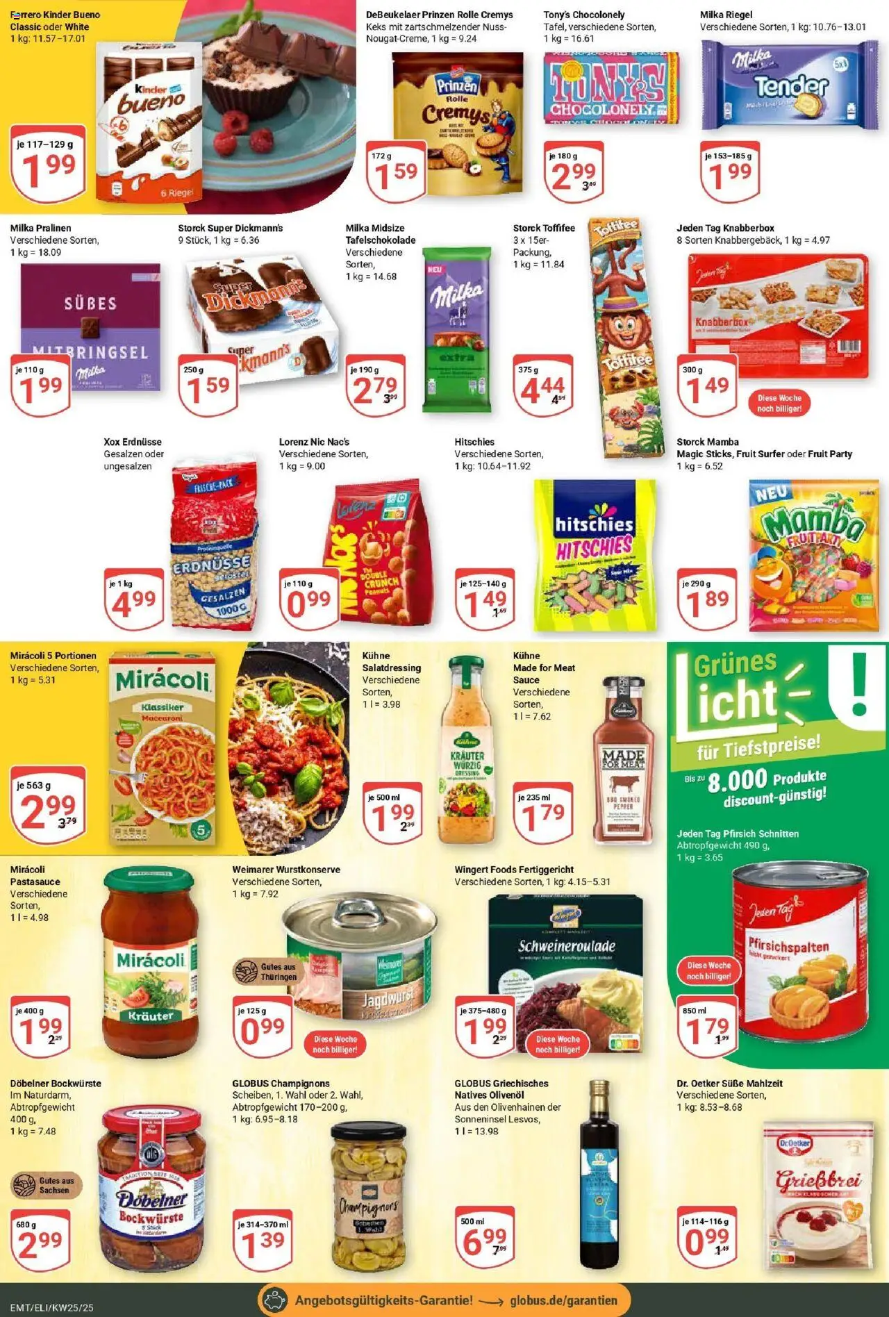 Globus prospekt Erfurt-Linderbach	 - gültig ab dem 15.06.2025 | Seite: 15 | Produkte: Olivenol, Dressing, Milka, Pfirsich