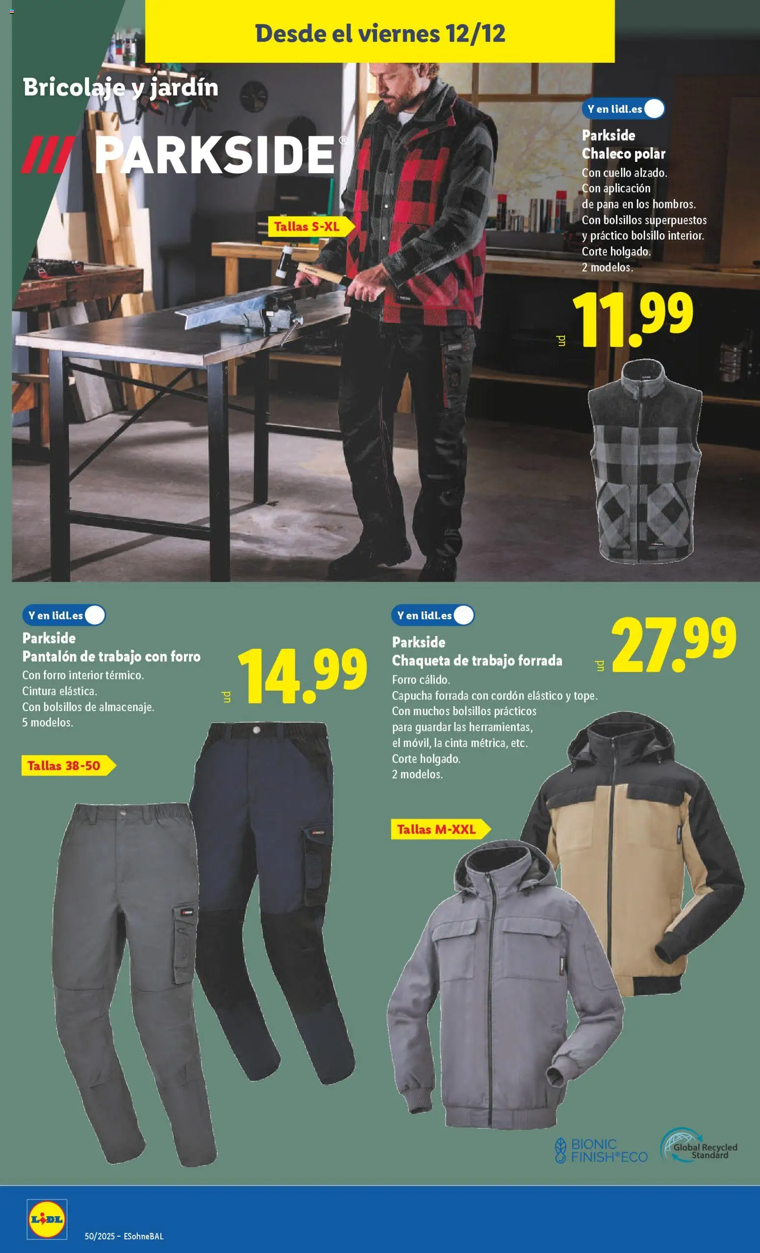 Lidl folleto de bazar │ válido desde el 08.12.2025 | Página: 32 | Productos: Chaleco, Chaqueta