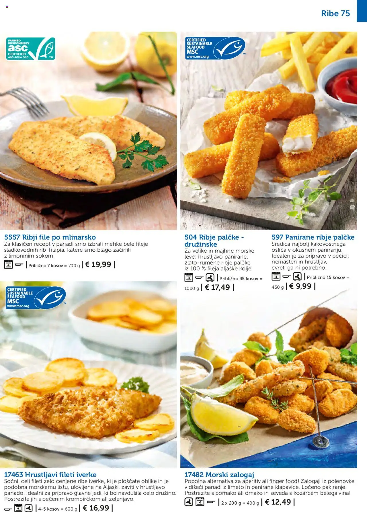 Bofrost katalog │ velja od 01.05.2025 | Stran: 75 | Izdelki: Ribe