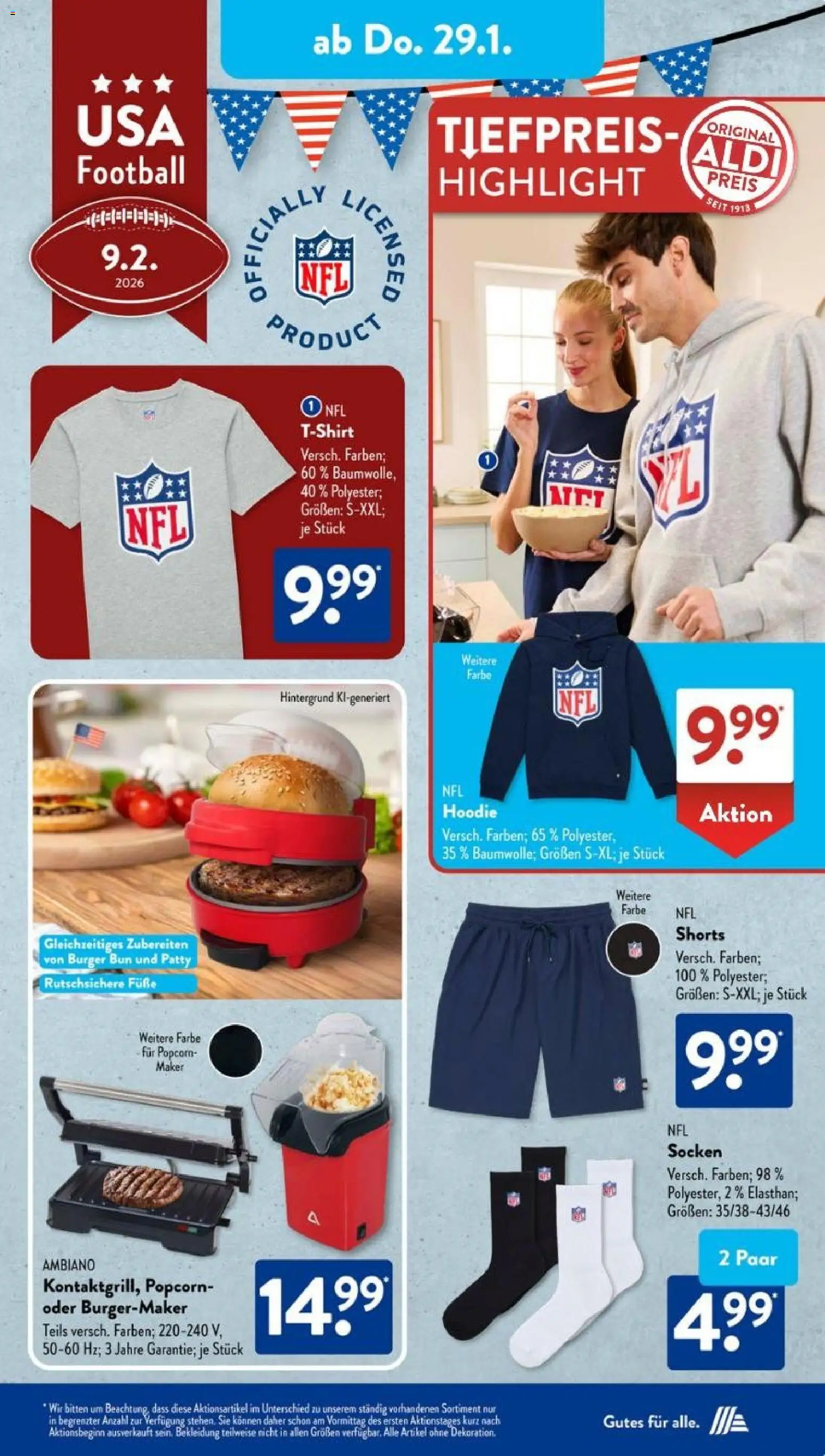 Aldi Süd Prospekt 	 – gültig ab 26.01.2026 | Seite: 11 | Produkte: Hoodie, Burger, Burger bun, Bekleidung