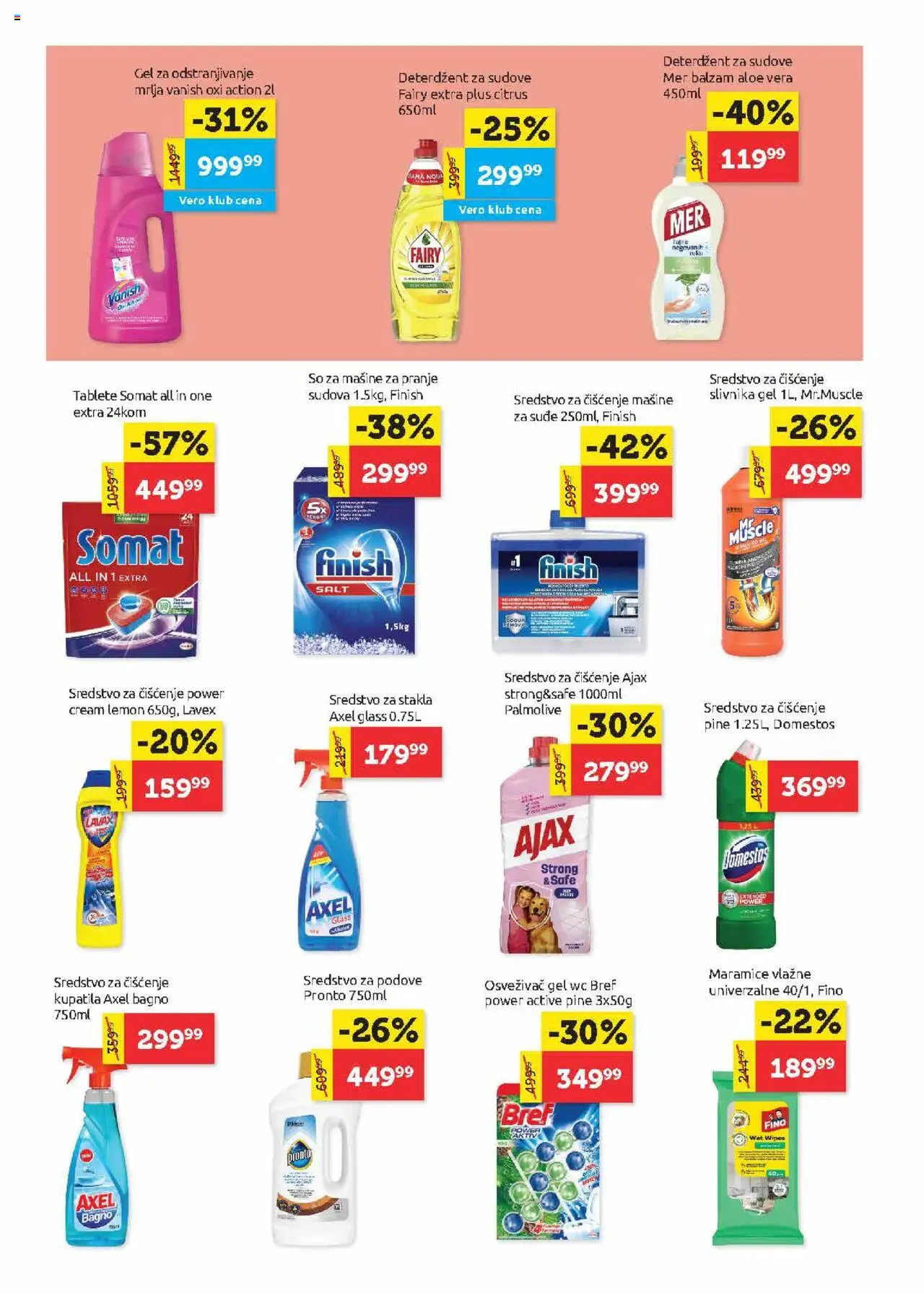 SuperVERO katalog - važi od 07.08.2025 | Strana: 24 | Proizvode: Deterdžent, Bref, Deterdžent za sudove, Alkohol